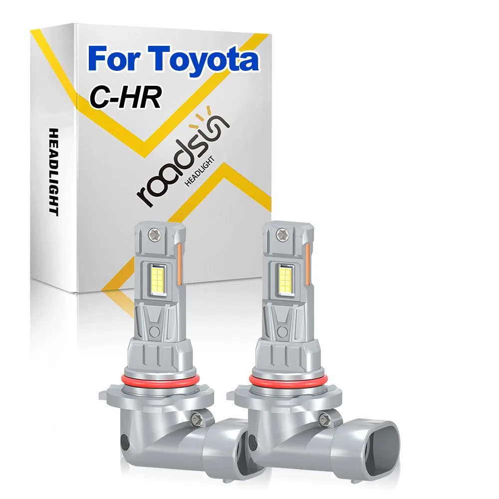Generico Lampadine alogene a LED per la guida notturna, 20000LM, 6000K Bianco, 12V, Abbaglianti e anabbaglianti 9012 HIR2, Plug-and-play per installazione immediata, For Toyota C-HR 2016-2023