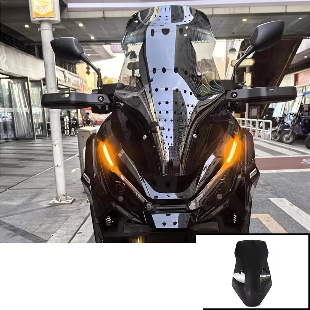 Parabrezza Vento Per X-ADV 750 Per XADV 750 2021-2026 2025 2024 2023 2022 Visiera Deflettore Per Parabrezza Moto Deflettore(Black)