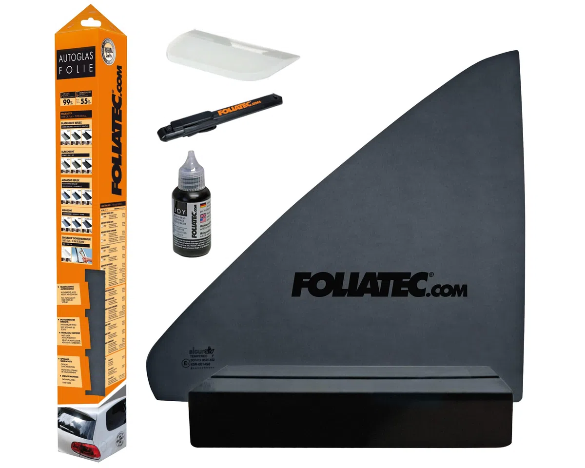 FOLIATEC Pellicola oscurante per vetri auto, BLACKNIGHT Reflex Dark, 51 x 400 cm + 76 x 152 cm, con documentazione, oscuramento al 85%