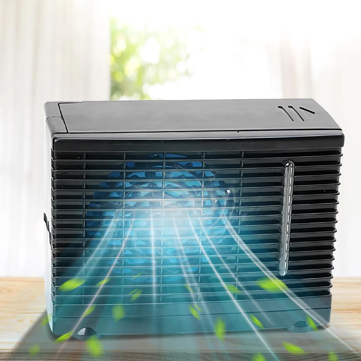 Ventilatore Condizionatore Portatile Auto - Umidificatore Ventilatore Auto - 12V Design con Serbatoio d'Acqua Apparecchio Compatto per Ventilazione per Viaggio Pendolarismo