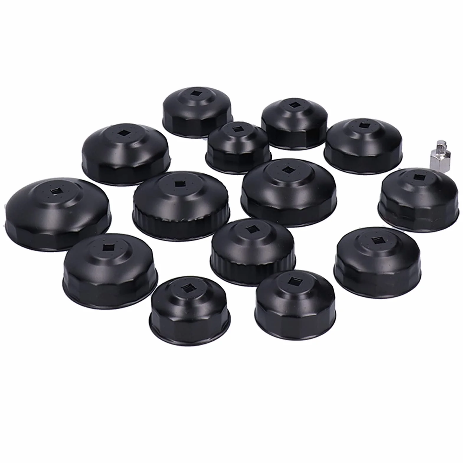 Set di Chiavi per Tappo Filtro Olio da 15 Pezzi Strumenti Durevoli per la Manutenzione del Veicolo in Metallo con Scatola di Immagazzinaggio