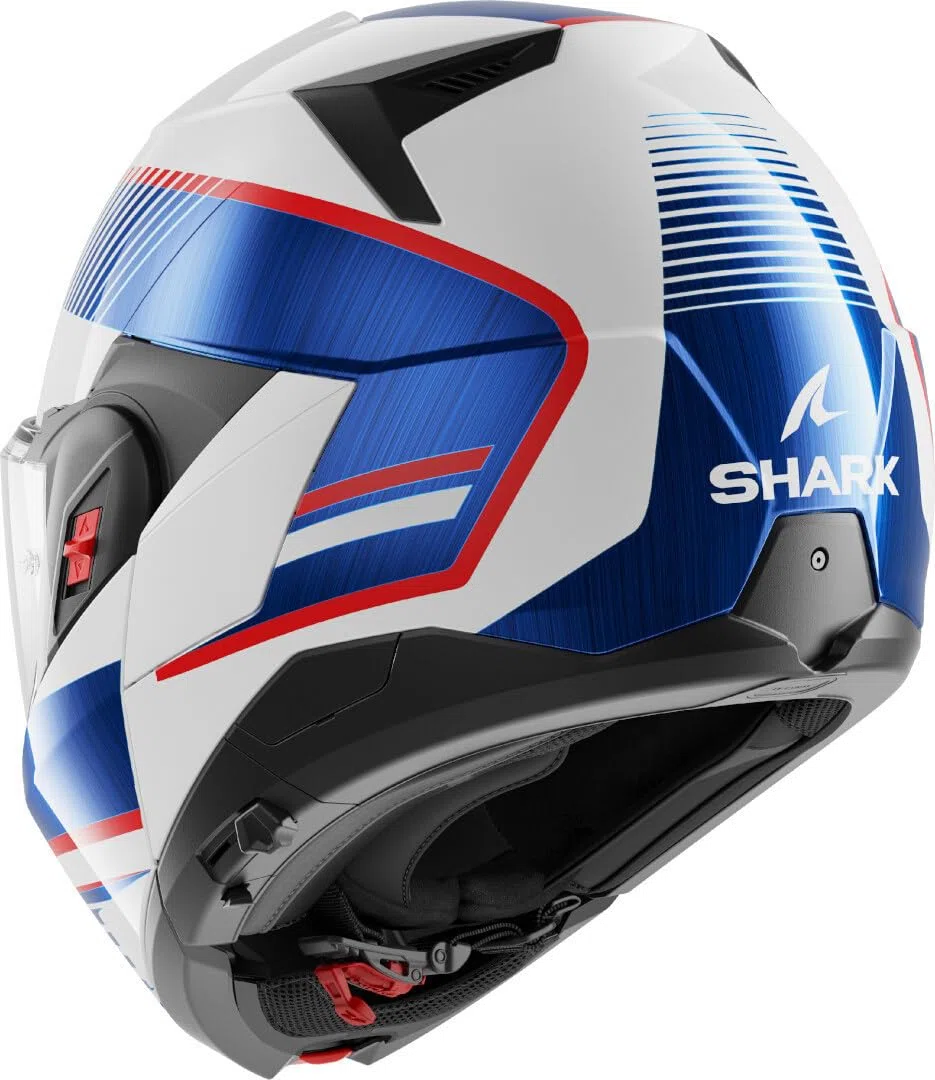 SHARK, Casco Moto Modulare OXO SIKTER White Chrome Blue WUB