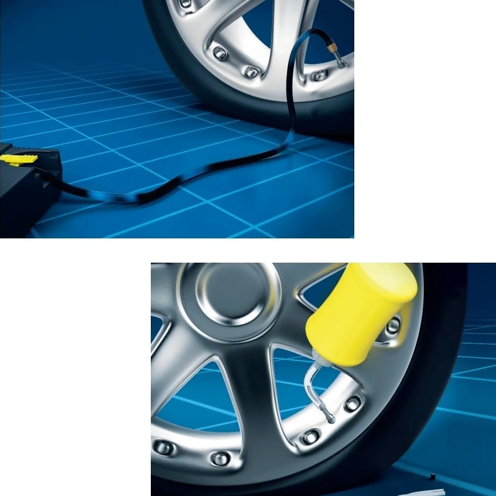 COMPATIBILE CON Y AMAHA TRICITY 300 KIT GONFIA-RIPARA MOTO-SCOOTER-BICI RIPARAZIONE GOMME-RUOTE PNEUMATICI AUTOMATICO CON COMPRESSORE E LIQUIDO SIGILLANTE DUNLOP DA 450ML TECH