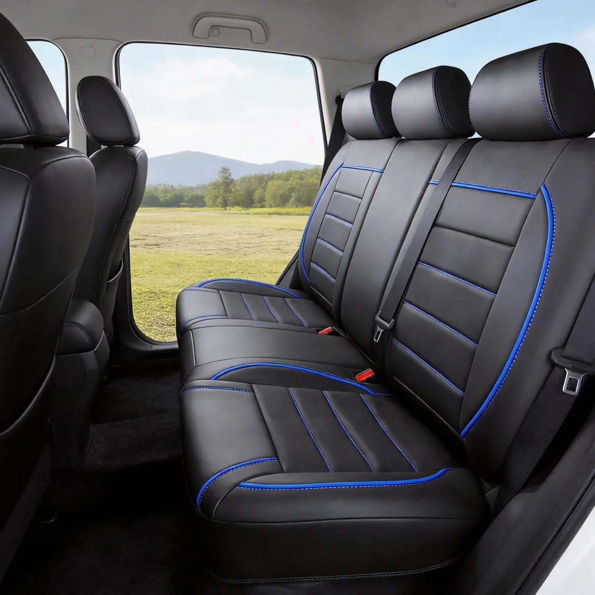 Generico Coprisedili Auto per Toyota Yaris Cross Hybrid 2021-2025, Set Completo di Coprisedili in Pelle PU per Sedili Anteriori e Posteriori, Compatibili con Airbag Col156