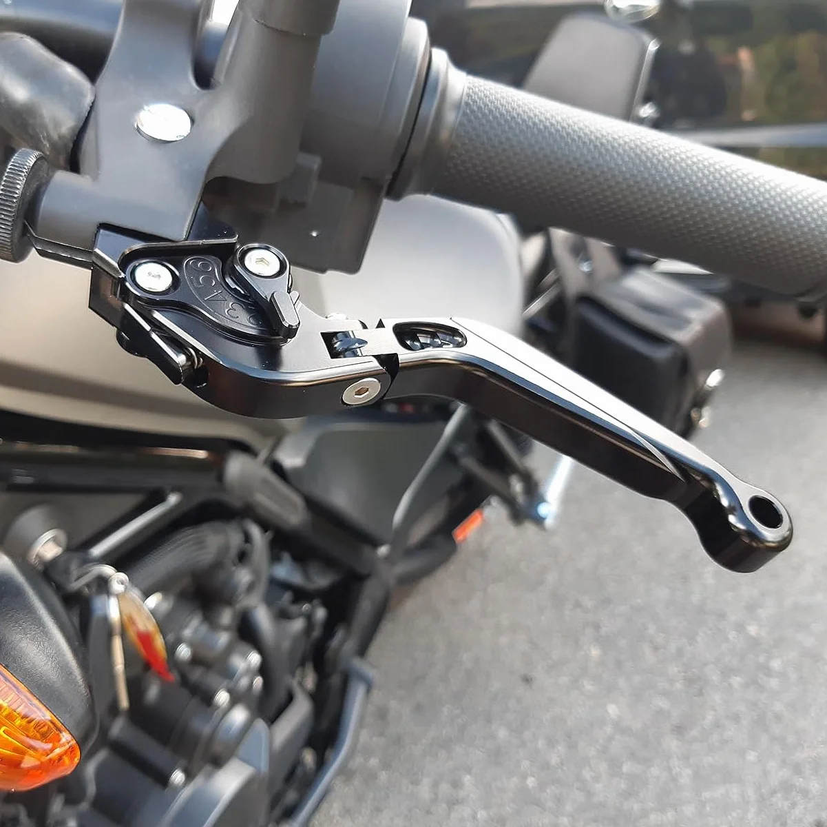 Per YAMAHA MT-03 660 660cc 2006-2014 Leva freno pieghevole retrattile Leva frizione, in lega di alluminio CNC (Black)