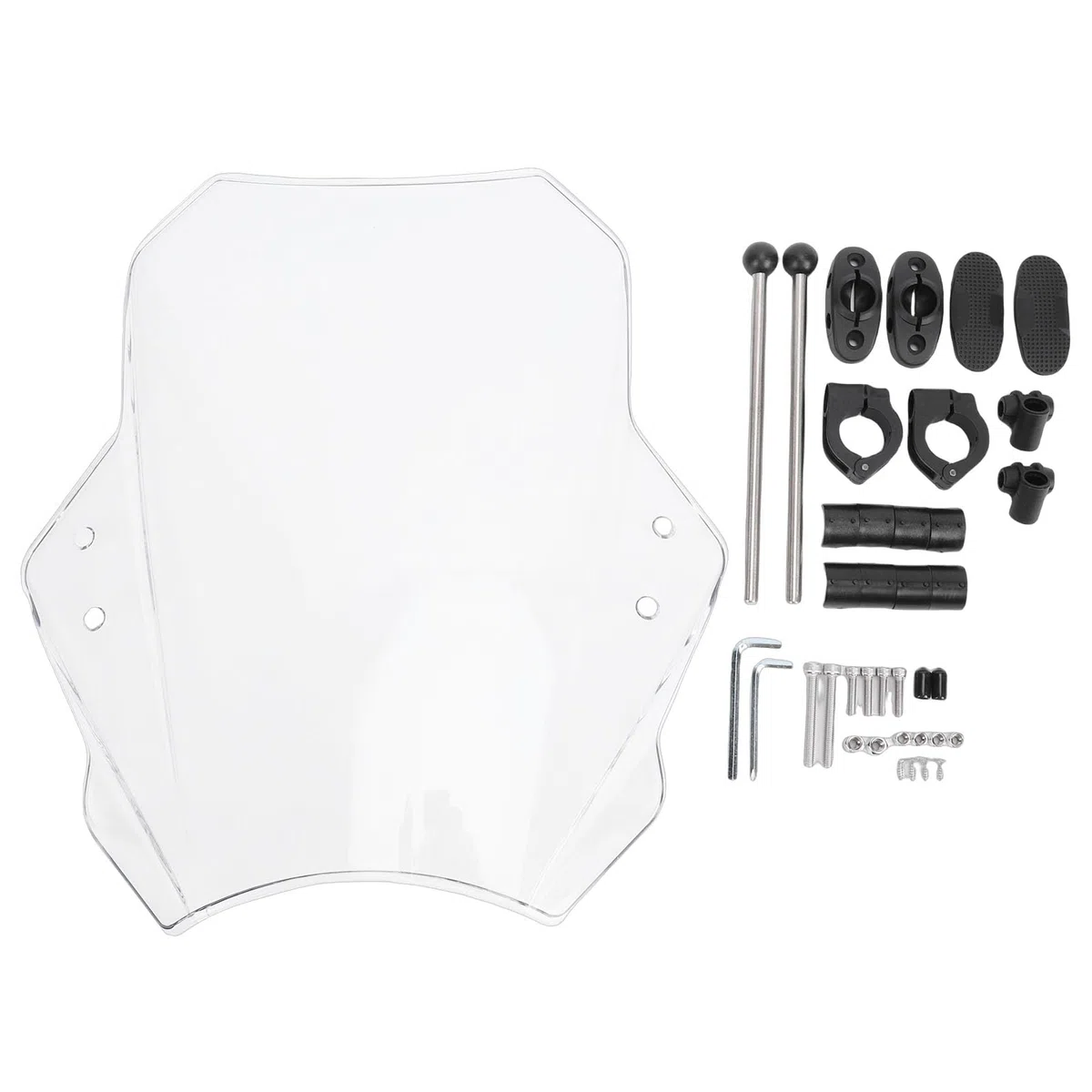 Parabrezza Trasparente, Deflettore Antivento Regolabile, Parabrezza in Plastica di Alta qualità per Manubri da 22 Mm, 25 Mm e 28