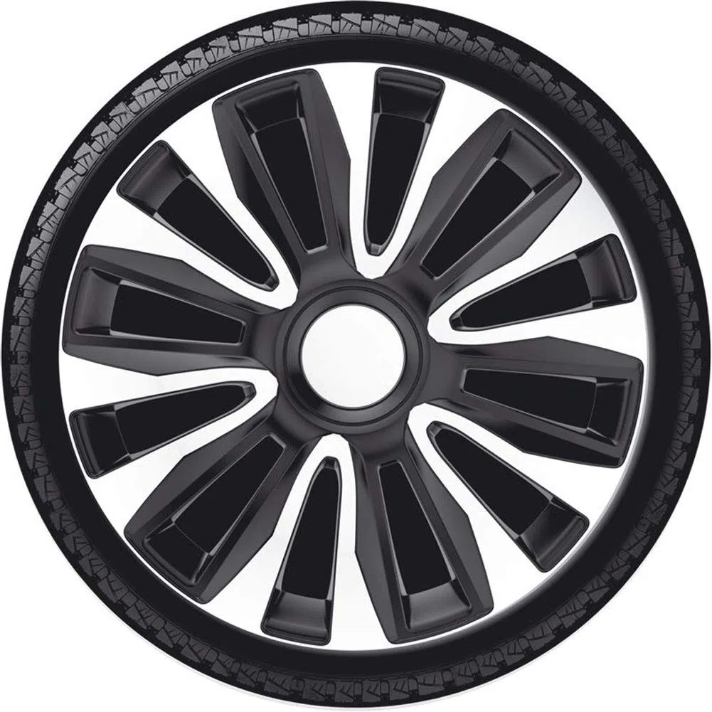 AutoStyle Set di 4 Copricerchi Avalone 13 pollici Argento/Nero