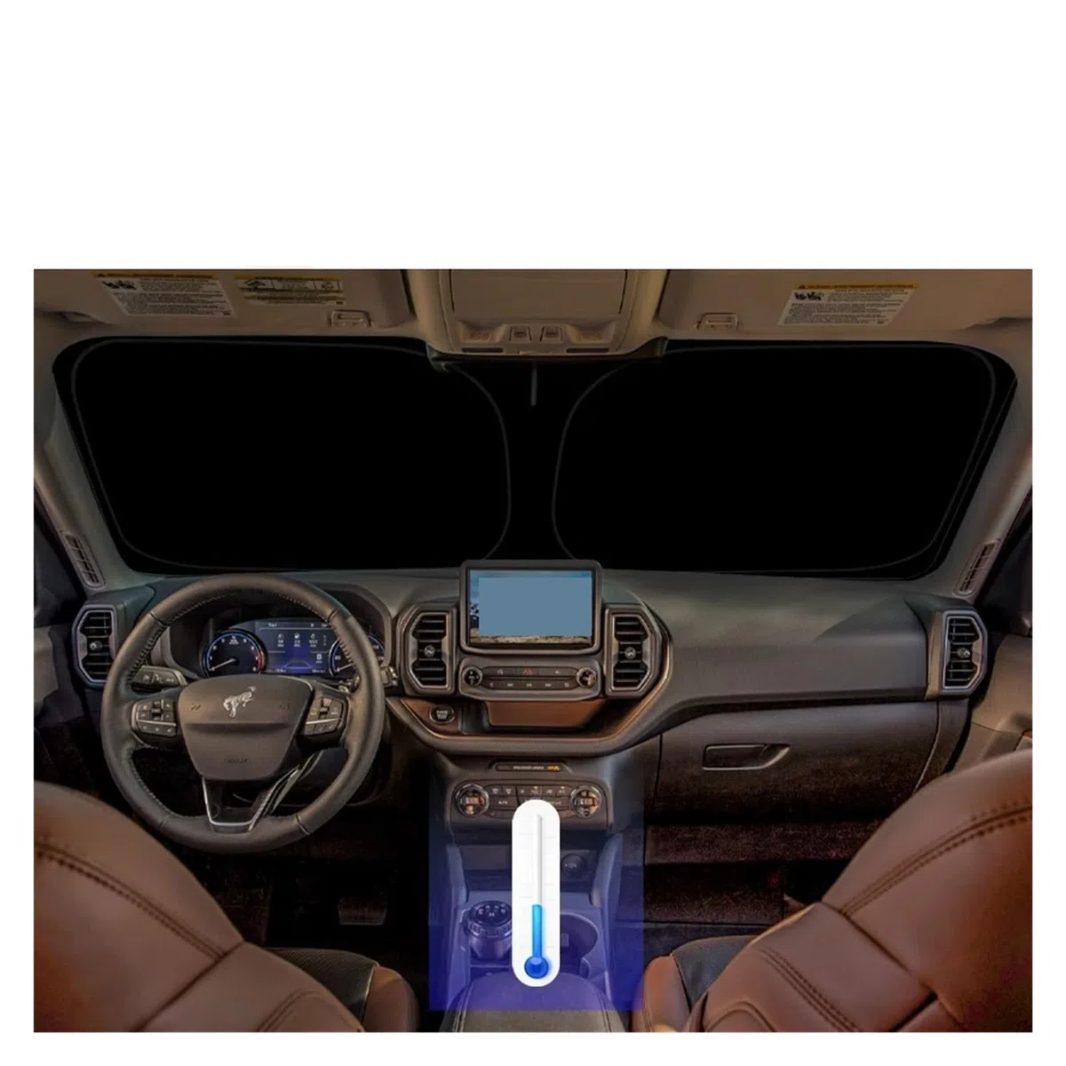 Per Ford Bronco 2021-2023 Parasole Finestrini 2/4 Porte Protezione Tende Pieghevoli Parabrezza Auto Parasole Pieghevole