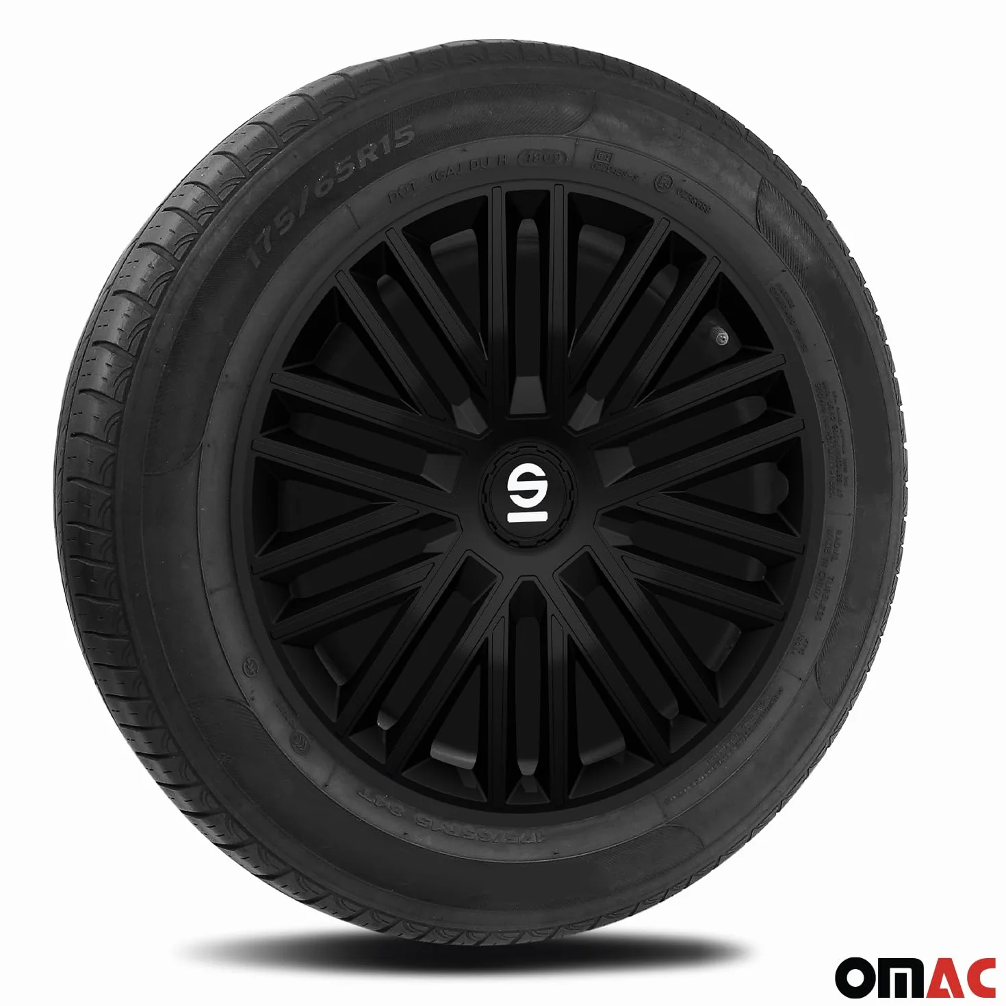 Sparco Spc1585Bk Set Copricerchi 4 Pezzi Bergamo 15 Pollici Nero