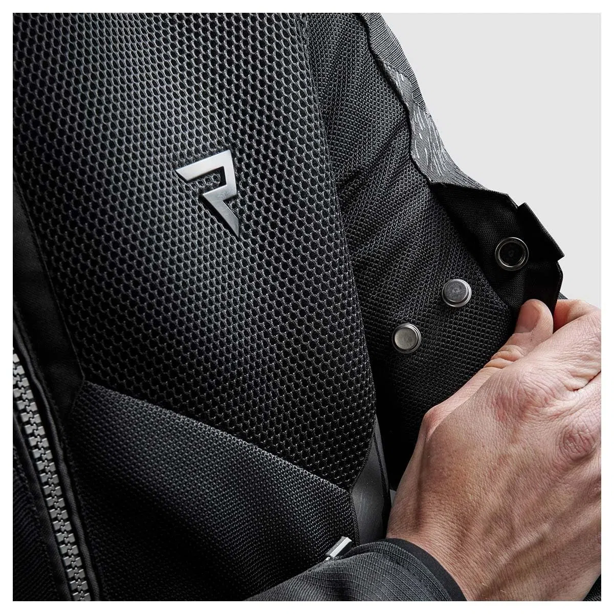 REBELHORN Jax Giacca da Moto Uomo | Tessile | Protezioni per Gomiti, Spalle e Schiena Livello 2 | Membrana Humax Rimovibile | Grandi Pannelli di Ventilazione a Rete | Taglie fino a 10XL