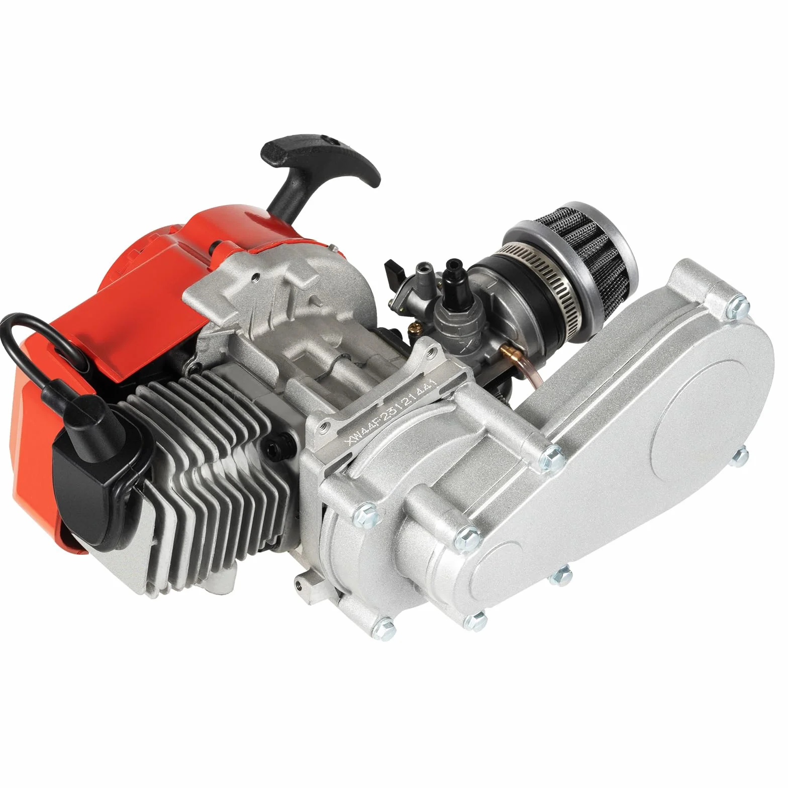 Motore 49cc 2 tempi per minimoto, mini moto da cross, mini quad, motore a benzina raffreddato ad aria in alluminio con 3 CV (2,2 kW), adatto per mini dirt bike, beach bike, ATV o scooter