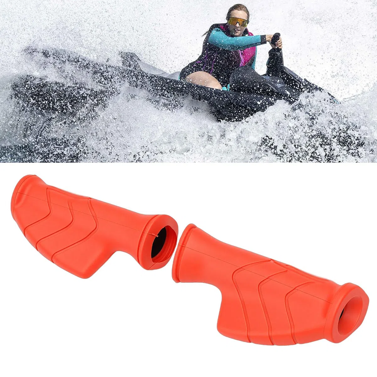 Impugnatura con Poggiapolsi, Set di Impugnature di Ricambio per 900 RXP RXT GTX GTS GTR 90 130 155 170 215 230 260 300, Superficie Strutturata in Gomma, Assorbimento delle