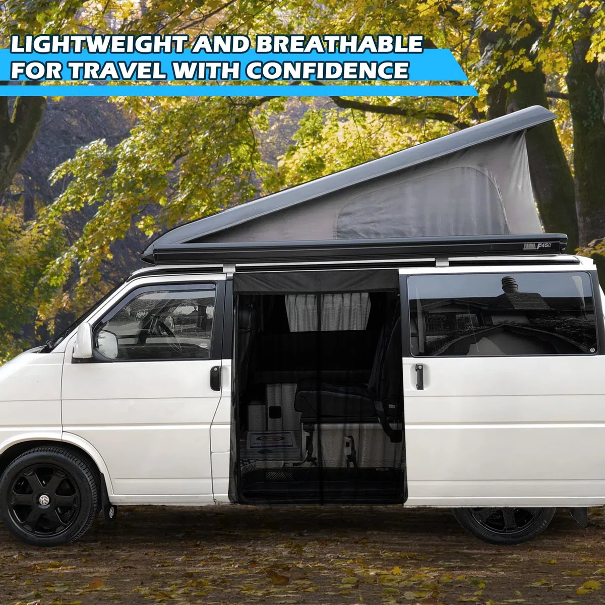 Zanzariera Auto Sostituzione per VW T4 1999-2003, Zanzariera Porta Laterale dell'auto, Rete per Insetti Magnetica a Strato Singolo per Campeggio