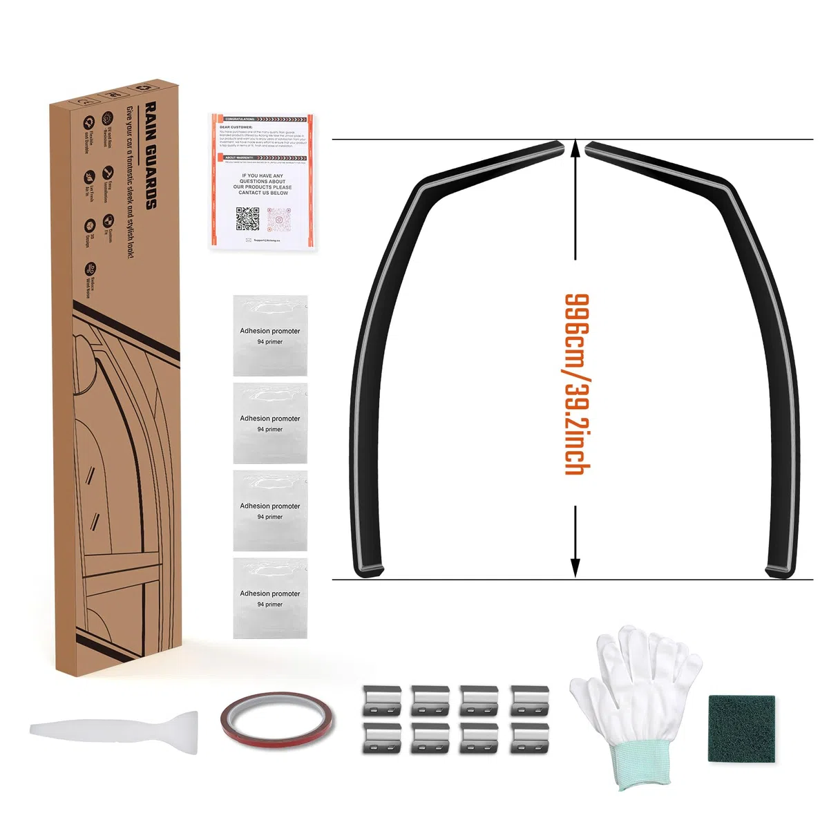 GEARMONSTER Deflettori per finestrini auto per VW Caddy 2005-2018, protezione dalla pioggia, deflettori integrati, deflettore del vento integrato, confezione da 2, nero