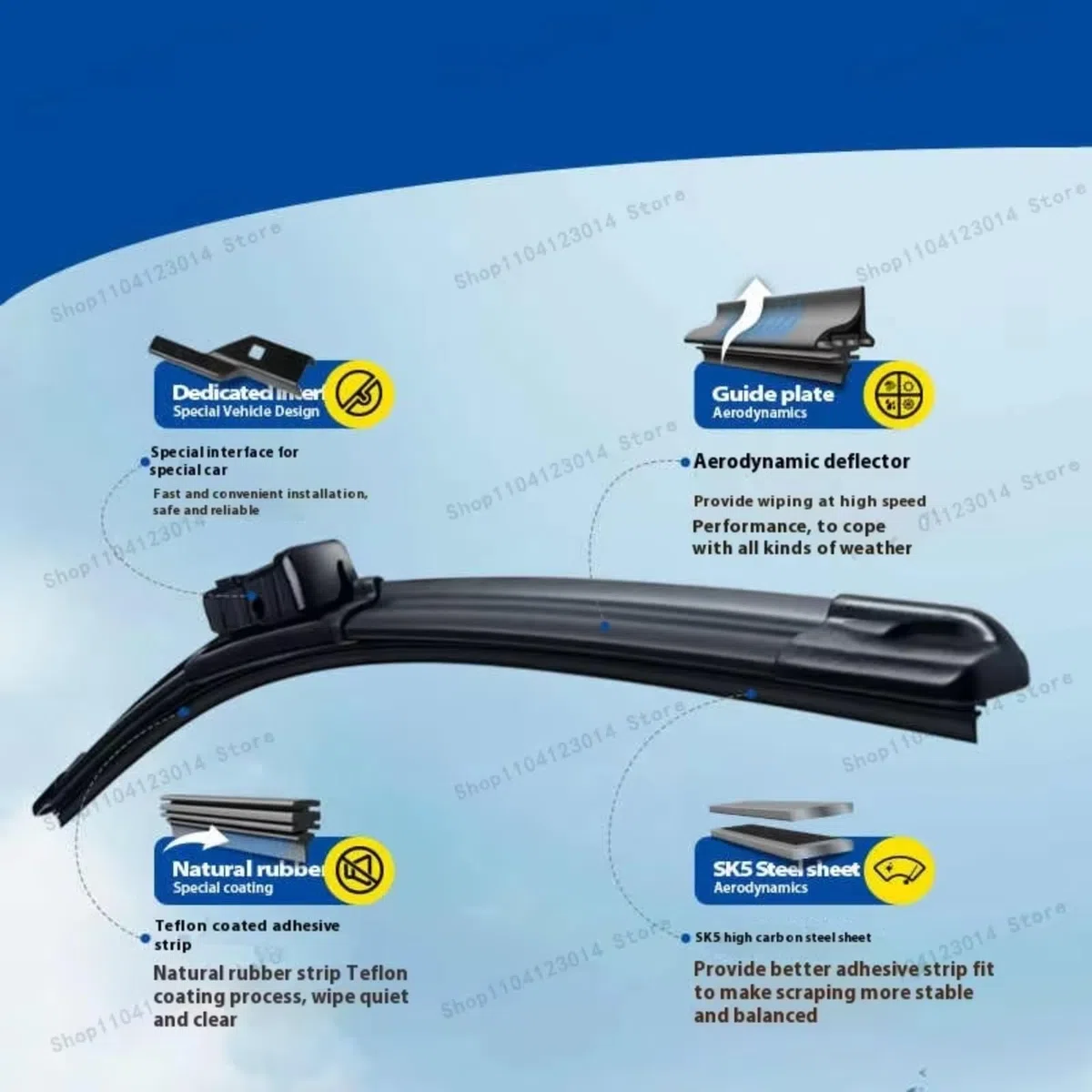 Tergilunotto Compatibile Con Ford Per FIESTA Per MK7 2009 2010 2011 2012 2013 2014 2015 2016 2017 26"+15" Parabrezza Parabrezza Pulizia Gomma Silicone Tergicristalli Tergicristalli