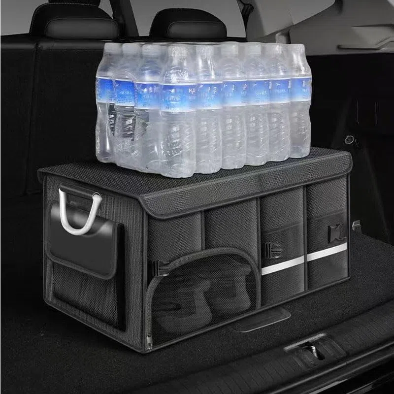 Organizer Bagagliaio Auto per Renault Zoe 2019-2024, Organizer Auto Pieghevole Tessuto Oxford Impermeabile Organizzatore Bagagliaio,72L