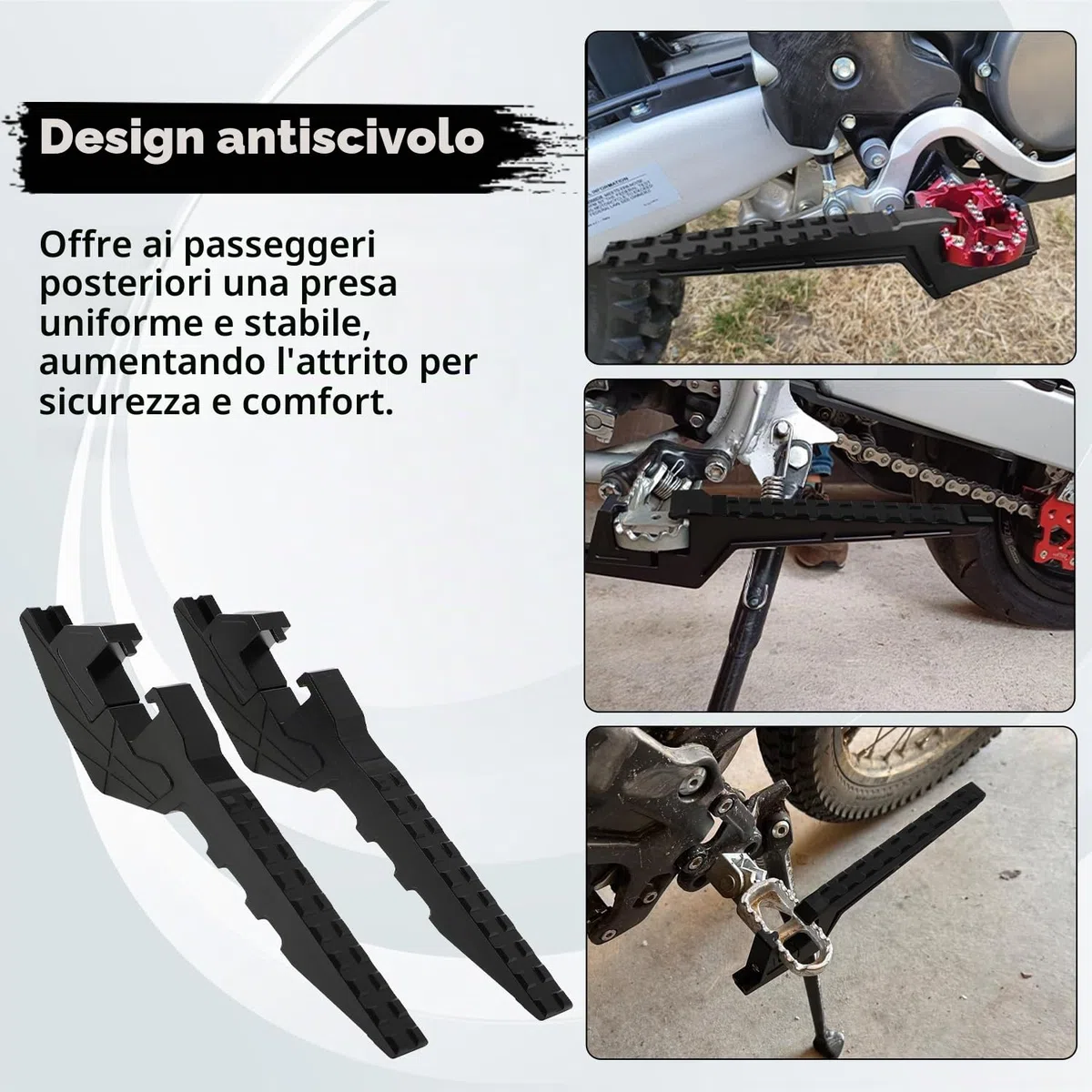Pedane Passeggero Moto Universali, Estensione Pedane Moto Accessori Motocross per Dirt Bike Pit Bike Surron Light Bee Talaria Sting SX SXF EXC EXCF XC CR CRF YZ YZF