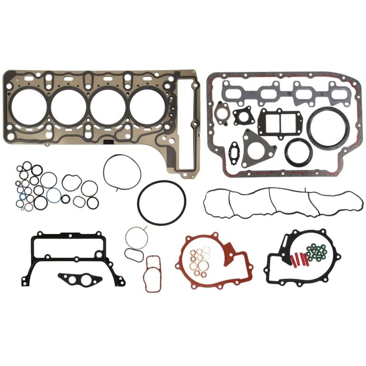 ELRING 946.120 Kit guarnizioni motore senza guarnizione cappa testa del cilindro con guarnizione testata con guarnizione tenuta stelo valvola con paraolio-albero a gomiti | Compatibile con: MERCEDES-BENZ SPRINTER 3,5-t Bus, SPRINTER 3,5-t Kasten, SPRINTER