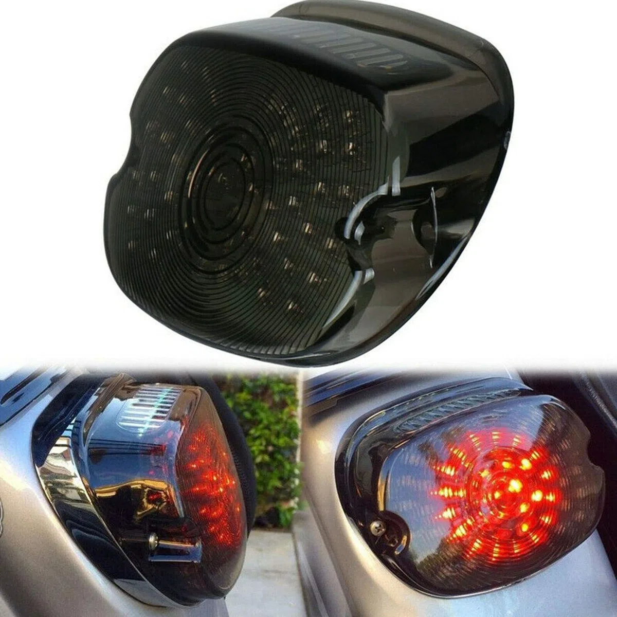 Baceyong Luce di frenata posteriore a LED a basso profilo compatibile con Harley Dyna Road King glide universale LED Electra LED