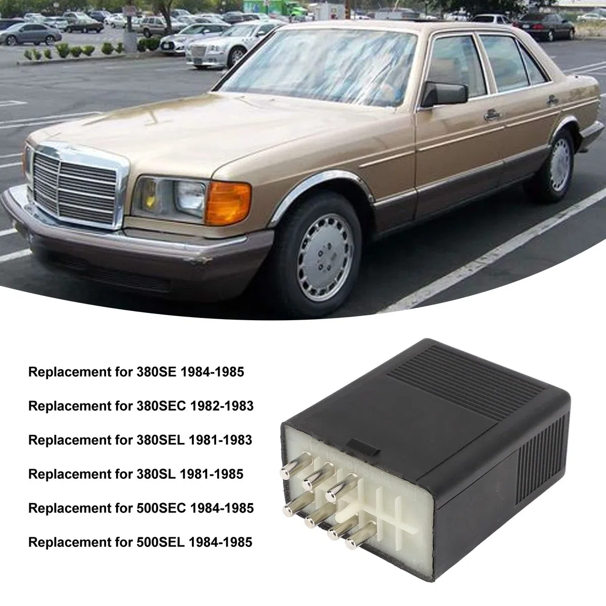Relè Pompa Carburante 0015453405 Ricambio per 380SE 380SEC 380SEL 380SL 500SEC 500SEL - Compatibilità Diretta, Materiale ABS Resistente, Installazione Senza Modifiche