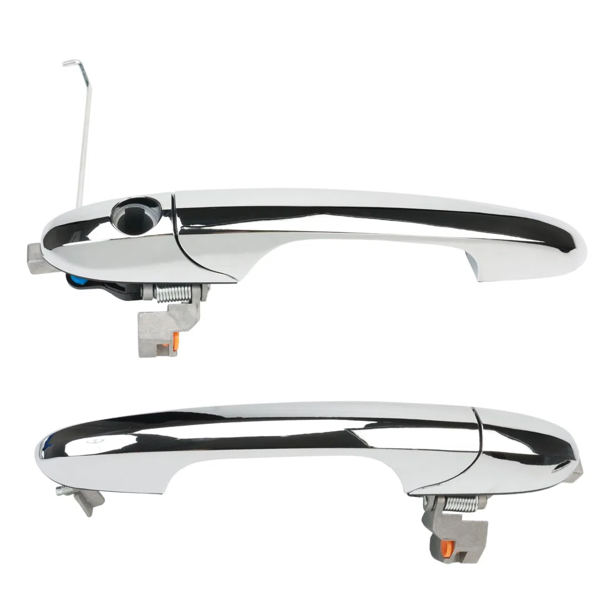 KASturbo Maniglia per porta esterna cromata fuorigioco destro e lato passeggero sinistro, adatta per Fiat 500 2007-2020, Abarth 500 2008-2020 Sostituire 735485876 735485875