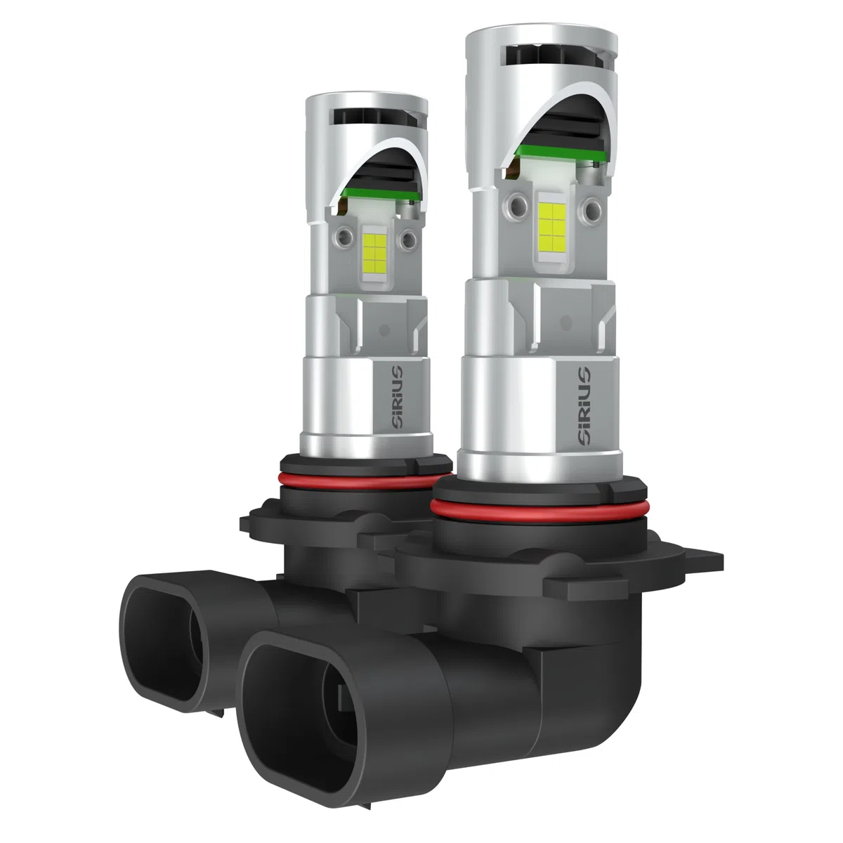 Sirius AIR LED HIR2 – Kit 2 Lampade Auto 12V 6500K, 2540 Lumens, Ventola Superiore Anti-Polvere, Raffreddamento Diretto Chip, Dimensioni Compatte, Attacco PX22d, ECE R37