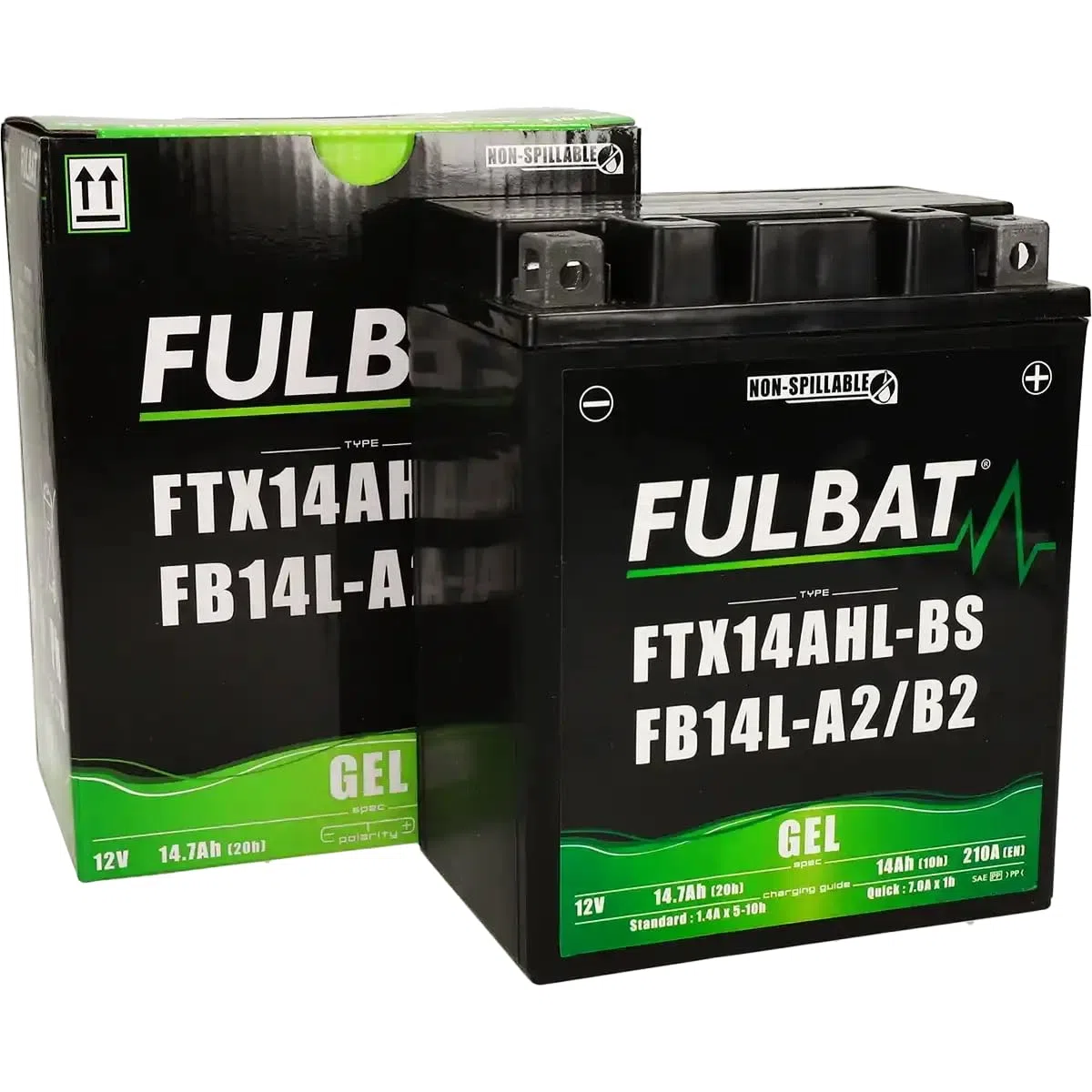 Fulbat - Batteria moto Gel YB14L-A2 / FB14L-A2 / 12N14-3A 12V 14Ah