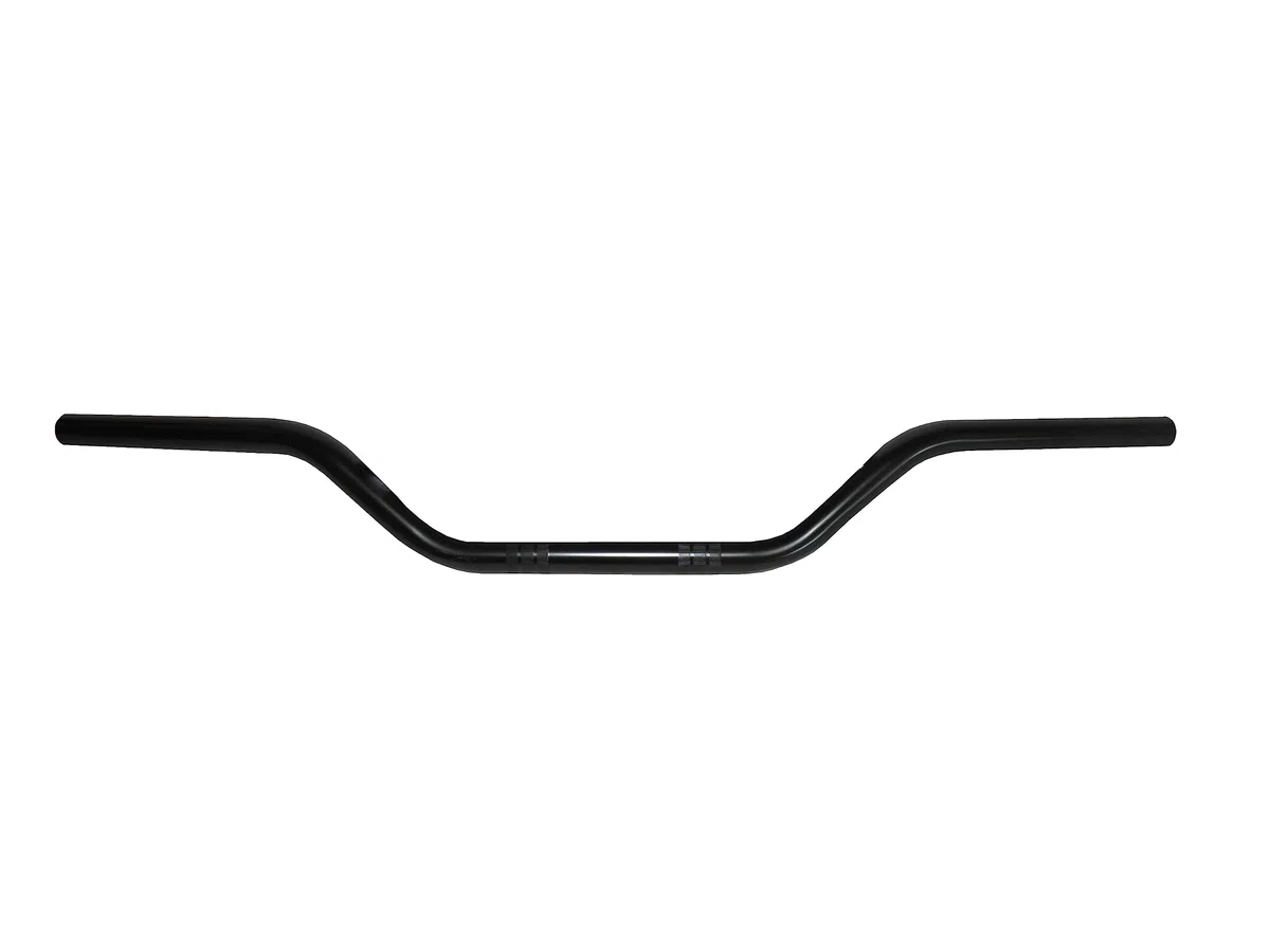 Manubrio Accossato nero in acciaio per Honda XL 700 V Transalp del 2008 (CC 700), diametro 22 mm, altezza alta
