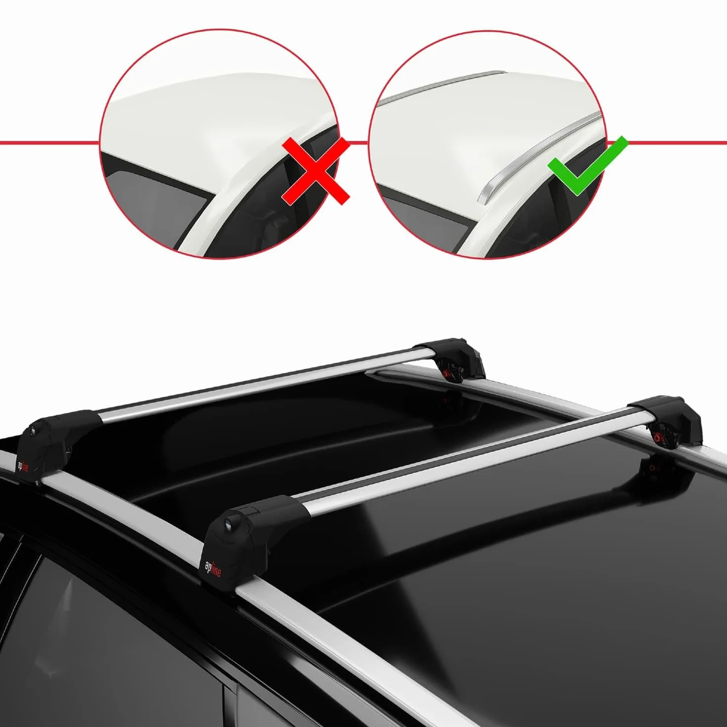 Compatibile con Toyota Yaris Cross 2020-2025 Ace-2 Barre Tetto Portapacchi Auto Barre Portatutto Grigo Alluminio 2 Barre