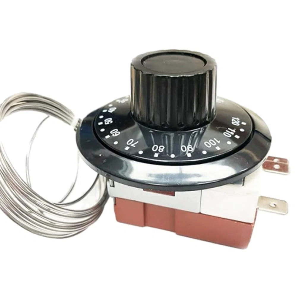 Riloer Termostato capillare per auto, radiatore di raffreddamento ad alta precisione, interruttore di controllo della temperatura da 12 V regolabile 0 ℃ ~ 120 ℃ universale per riscaldamento e