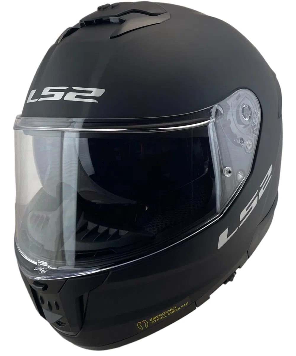 LS2 Helmet Casco Integrale KPA FF808 Stream II Taglia S (55/56) Nero Opaco 22.06