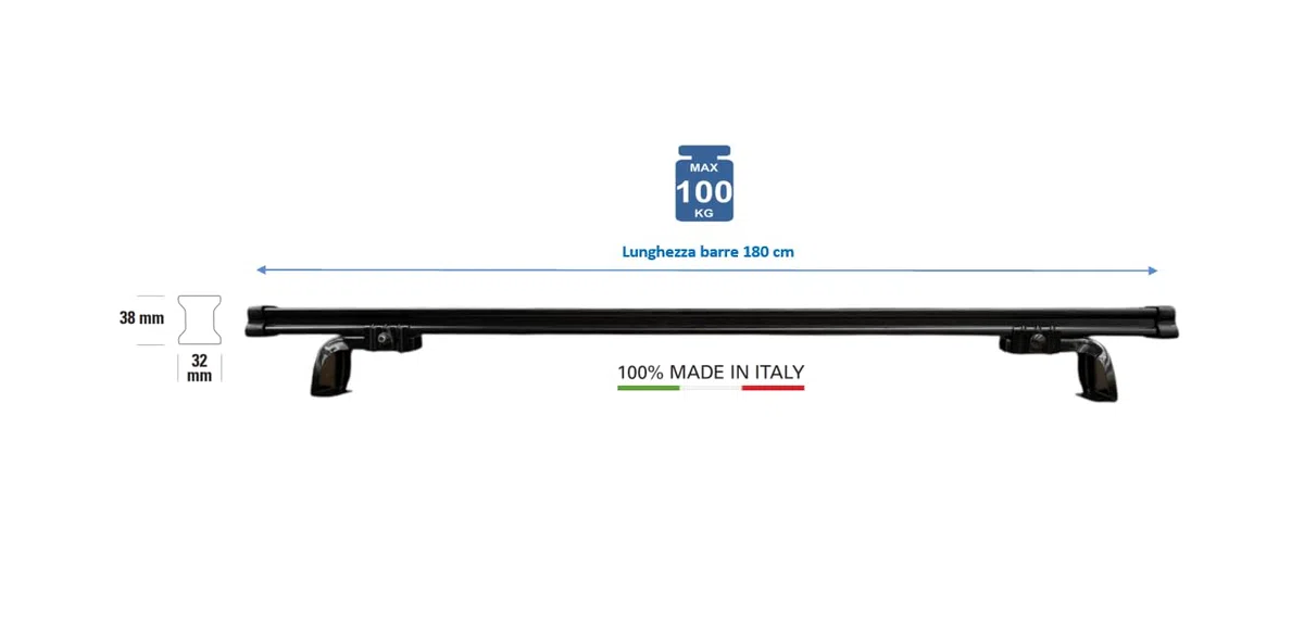 GEV 9415 Barre Portatutto Professional, Set di 3