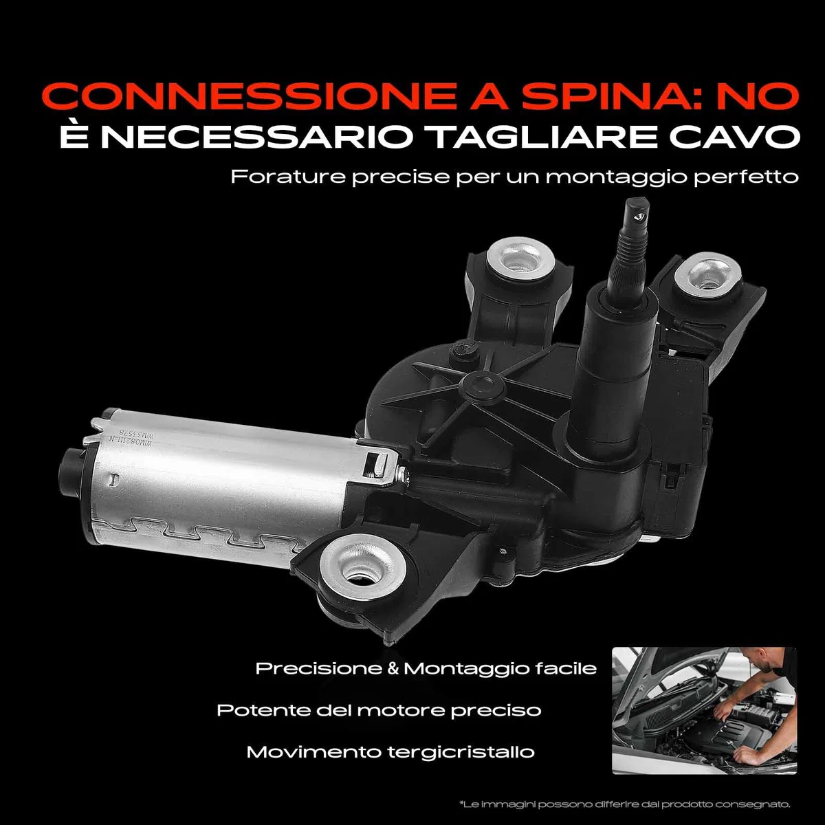 Frankberg Motore Tergicristallo Motore Tergicristallo Parabrezza Compatibile con Golf V 1K1 Golf V Variante 1K5 T.i.g.u.a.n 5N Golf Plus 521 5M1 P.a.s.s.a.t Variante 3C5 Replace# 433578