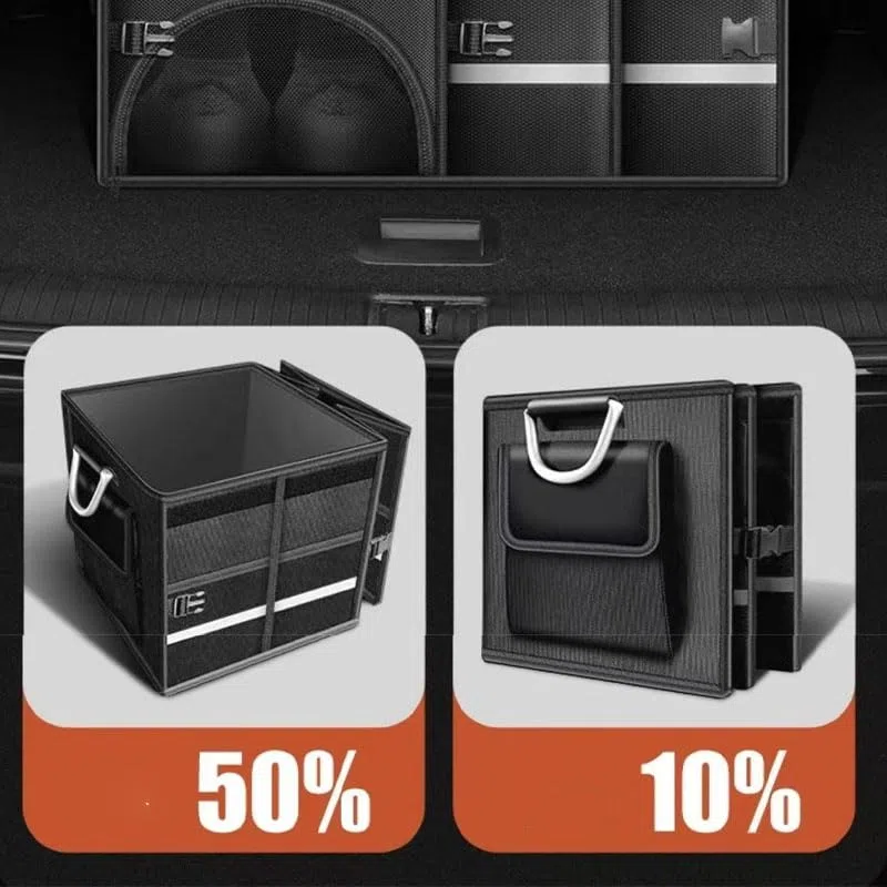 Organizer Bagagliaio Auto per Renault Zoe 2019-2024, Organizer Auto Pieghevole Tessuto Oxford Impermeabile Organizzatore Bagagliaio,72L