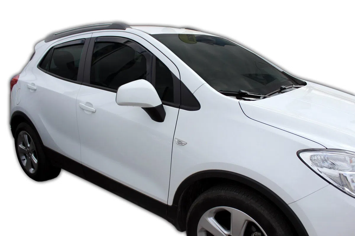 J&J AUTOMOTIVE Deflettori d'Aria per Opel Mokka 2012-2020, Set da 4 Pezzi, Nero Fumé Oscurato Heko