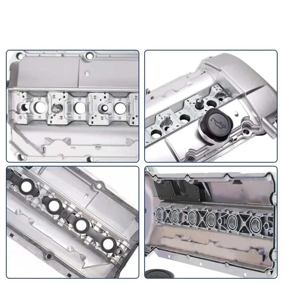 Coperchio valvola auto Coperchio Valvola In Alluminio Con Guarnizione Per BMW Per M54 Per M52 E39 E46 525i 528i 325i 328i 330i X5 Z3 2.5L .8L 3.0L Bilanciere Punterie Valvola Motore
