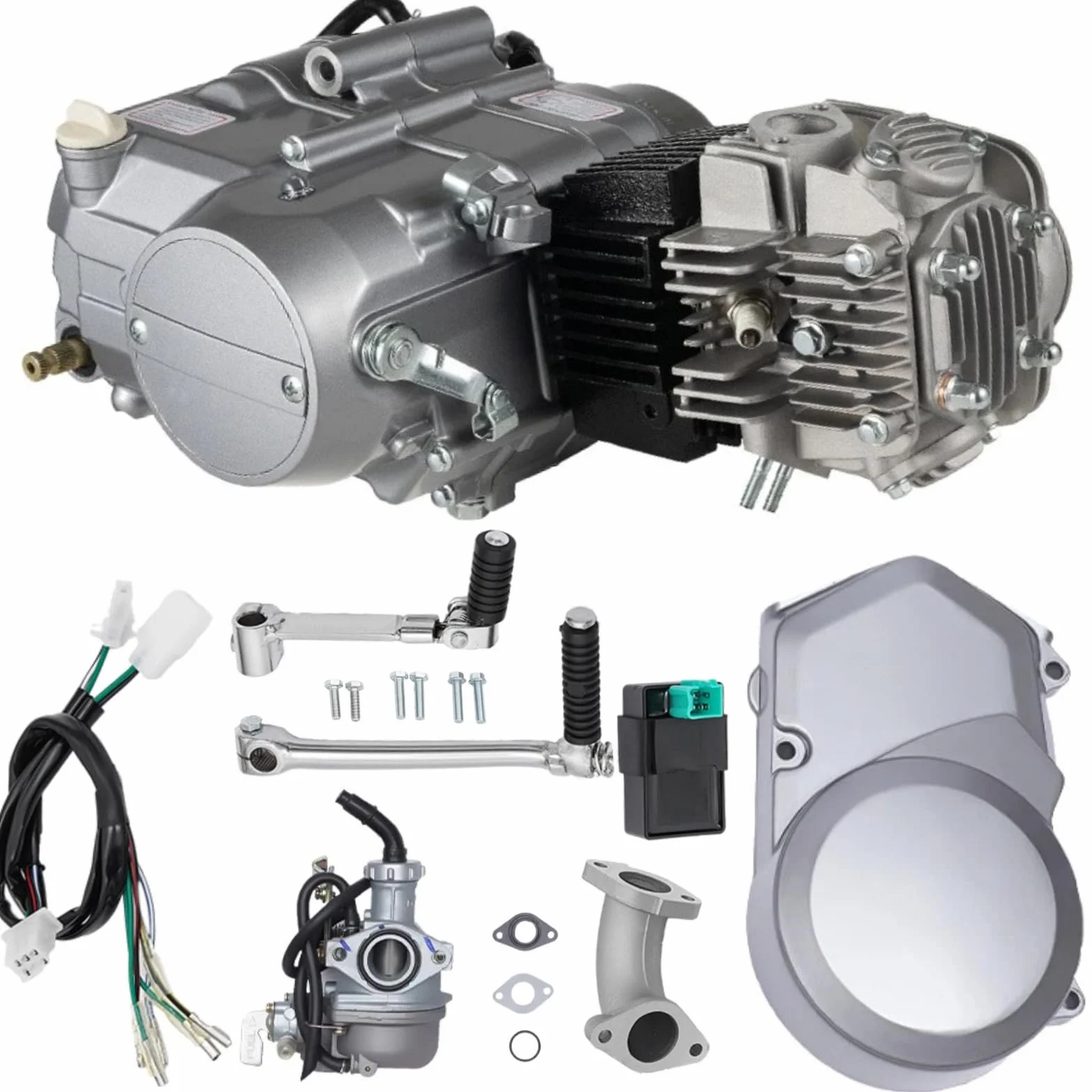 Moto, 125 cc, motore dirt bike, motore a 4 tempi, raffreddato ad aria, manuale, singolo cilindro, frizione, per Dirt Bike Motorcycle CRF50 XR50 CRF70 XR70 Z50 (sistema di accensione CDI)