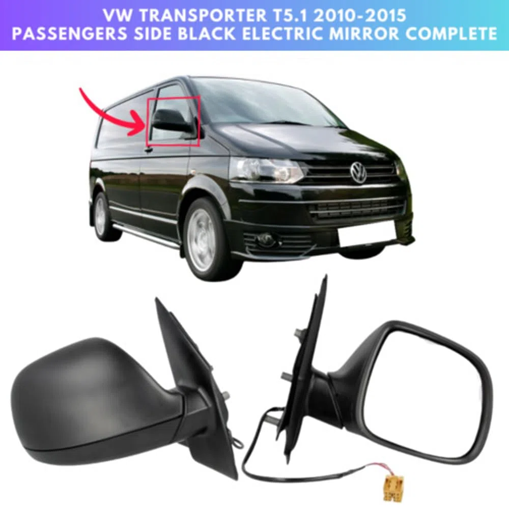 HEYOUTH Specchietto Retrovisore esterni riscaldati elettrici,Specchietto Retrovisore,completi con vetro riscaldato convesso,per VW Transporter T5 2009-2015 (Destra)