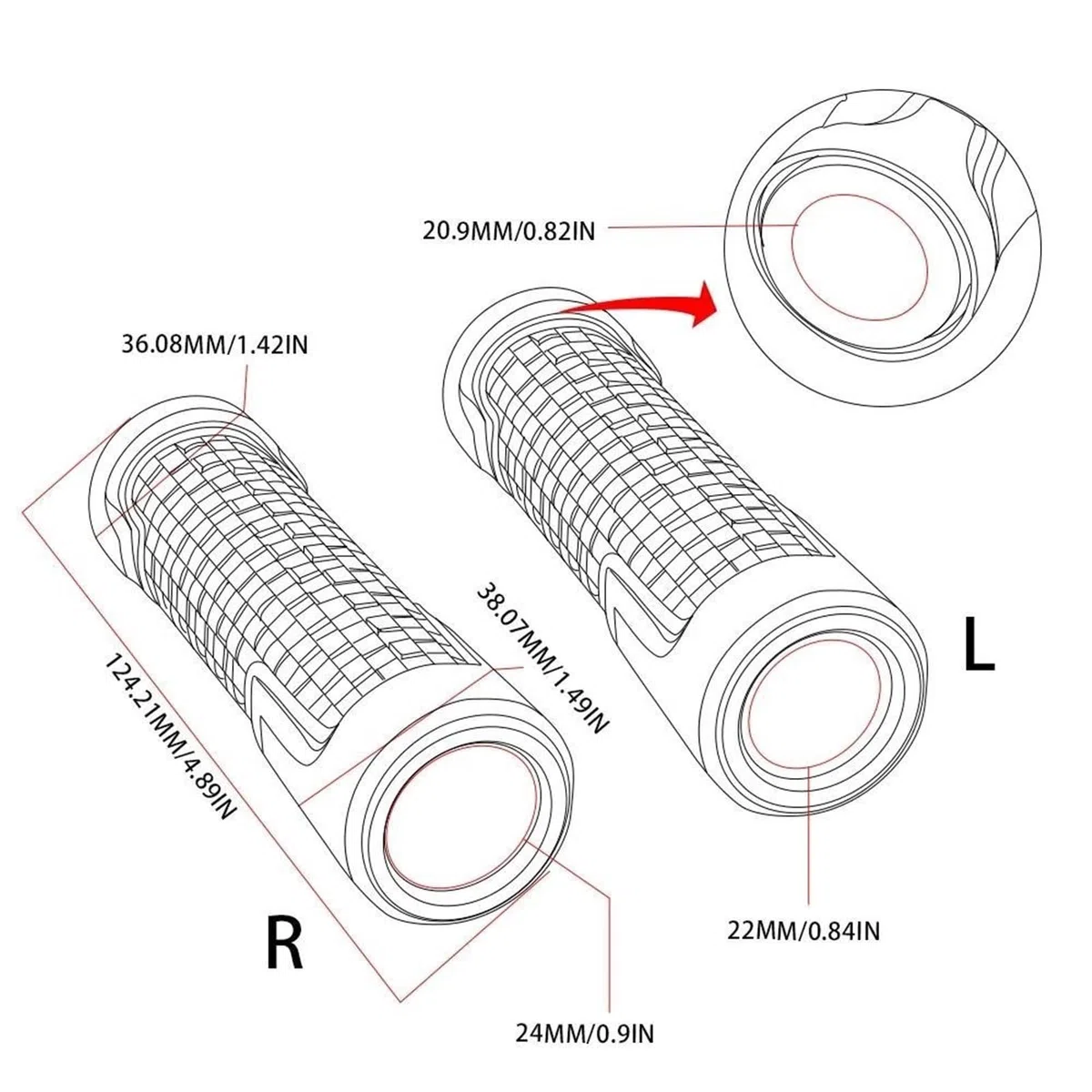 Leva Freno E Frizione Per Moto Con Manopole Per VOGE 125R R125 Per Brivido R 125 2023 2024 2025 2026 Terminali Manubrio Manubrio Leve Freno Regolabili Per Motociclette(Colore 8)