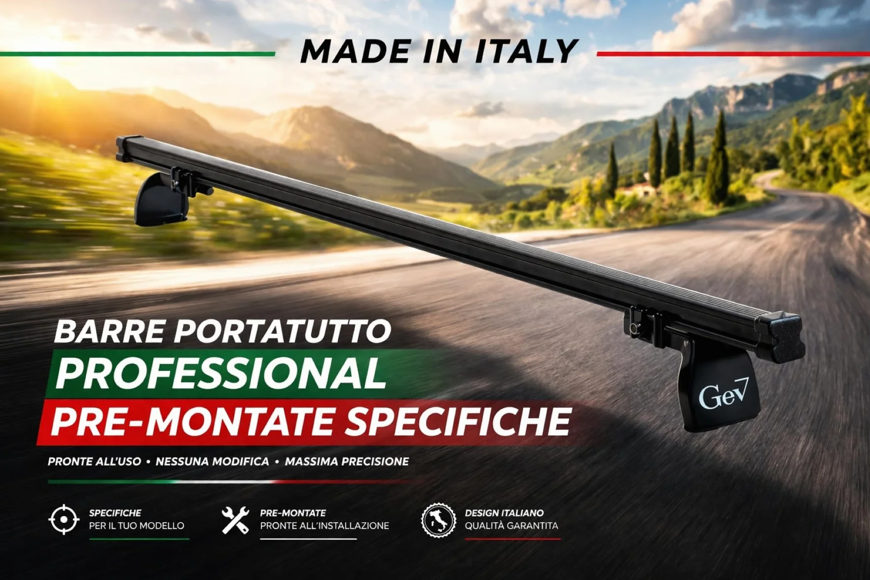 GEV 9415 Barre Portatutto Professional, Set di 3