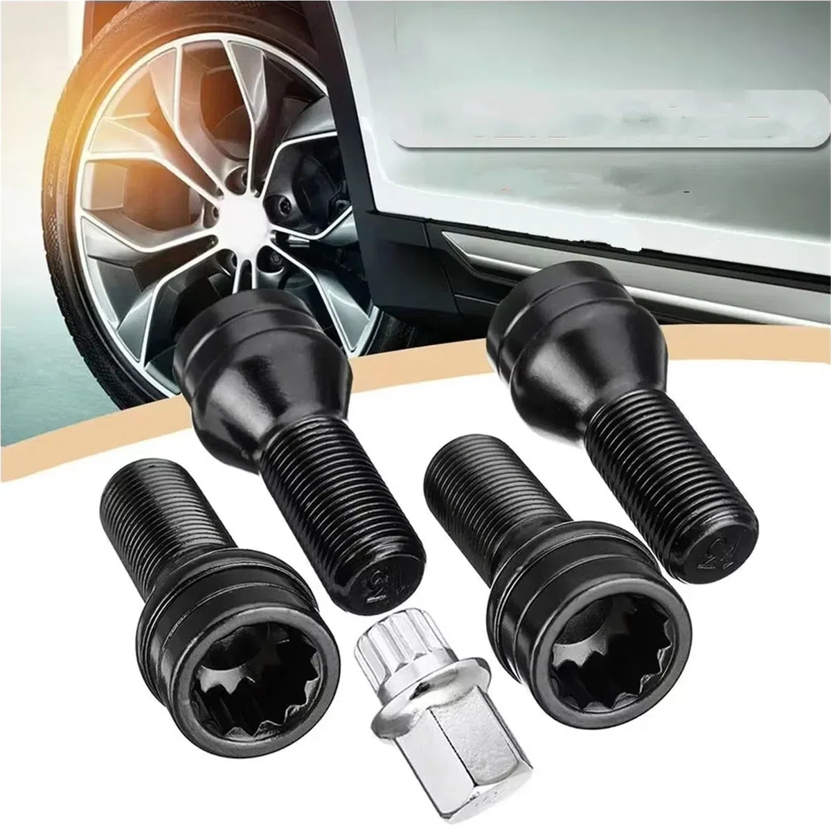Bulloni ruota auto Compatibile Con BMW Per I8 2014 Kit Di Ricambio Per Cerchi In Lega Da 4 Pezzi Dadi Ruota Compatti Per Auto OEM: 36136776076