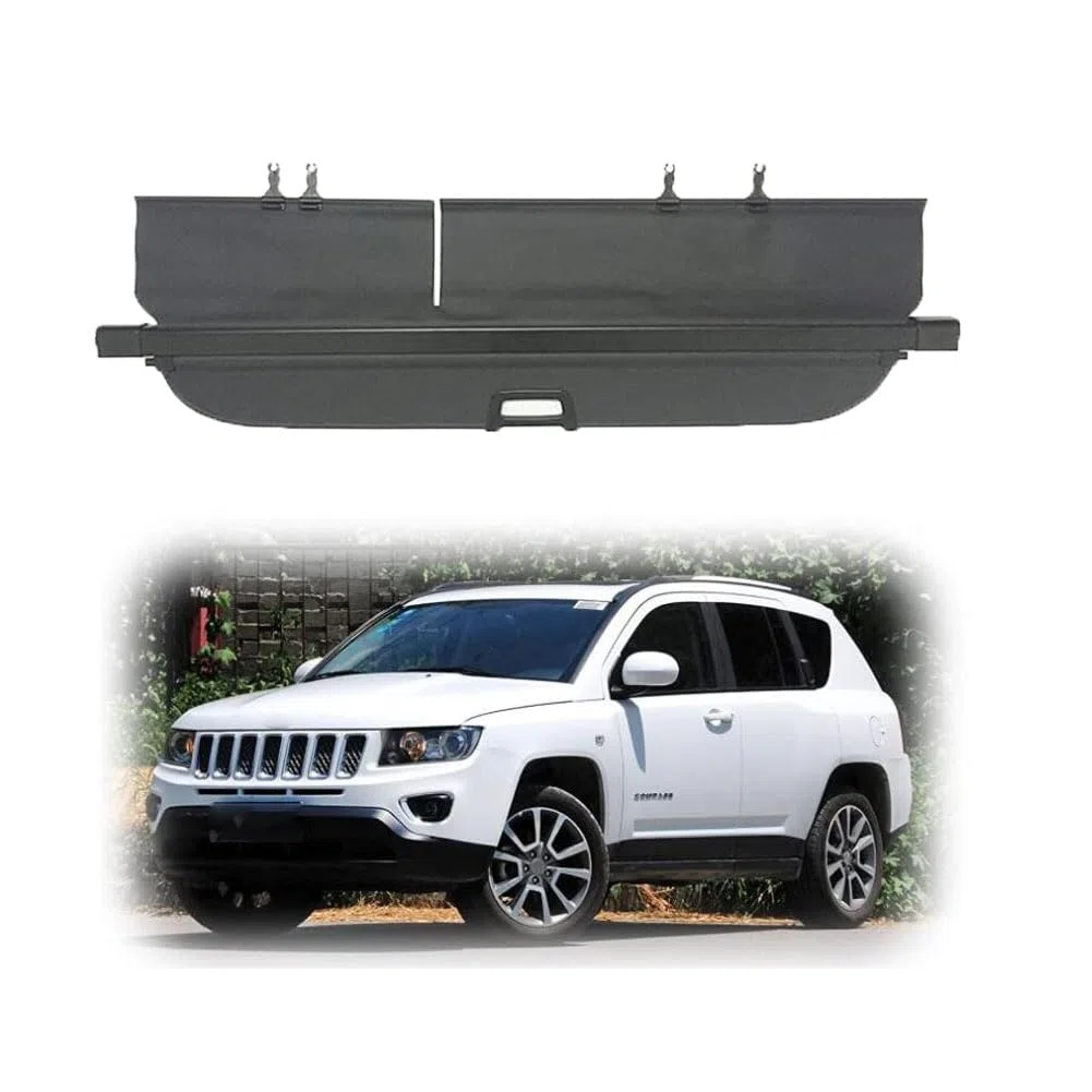 Copertura Bagagliaio Posteriore Per Jeep Compass 2012 2013 2014 2015 2016 Mensola Cappelliera Retrattile Per Auto Avvolgibile Ripiano Posteriore Copribagagli Accessori Interni