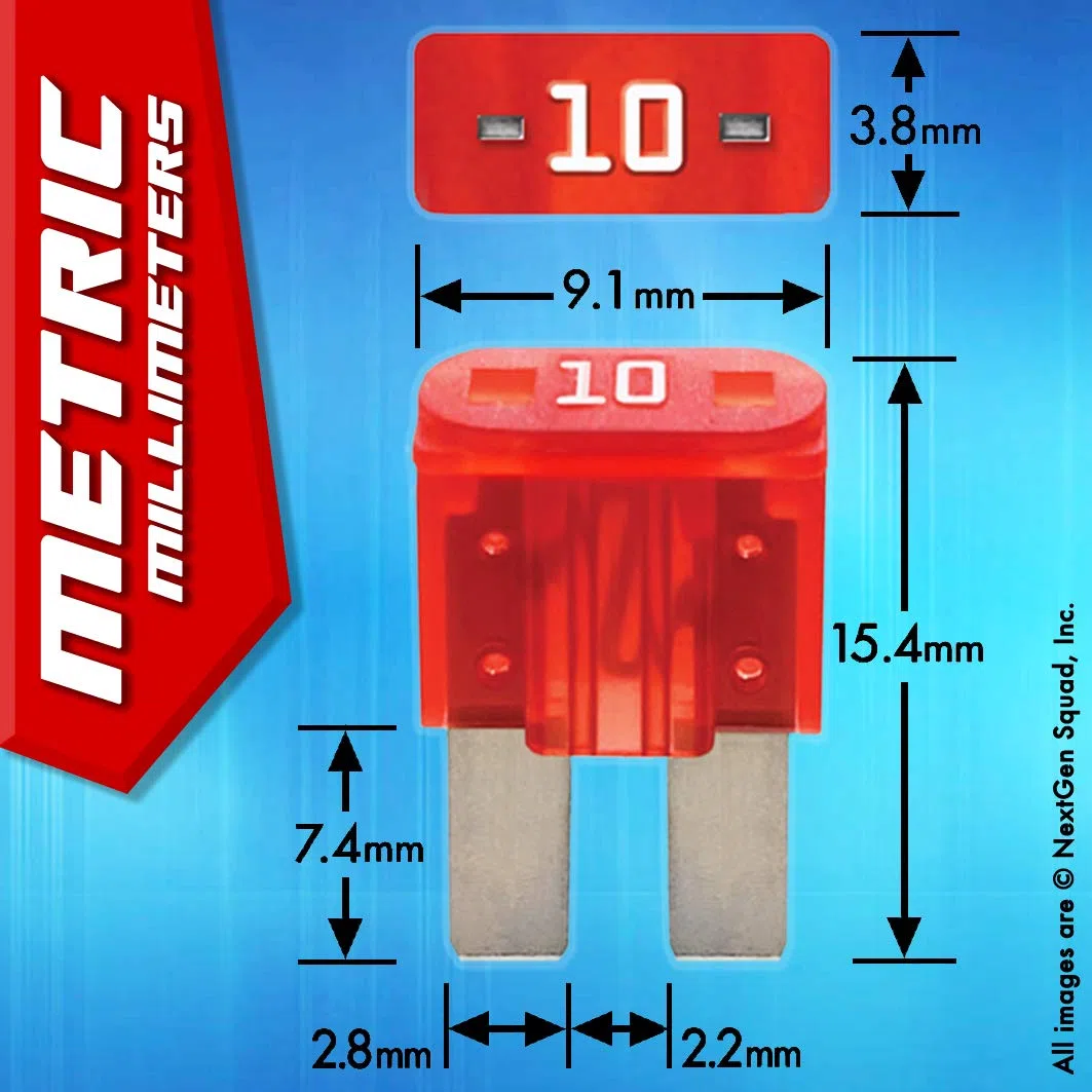 Micro2 APT ATR - Set di 50 fusibili per auto, assortimento di guanti, accessori per auto (49 fusibili a lama + estrattore di fusibili) 5A 7,5A 10A 15A 20A 25A 30A