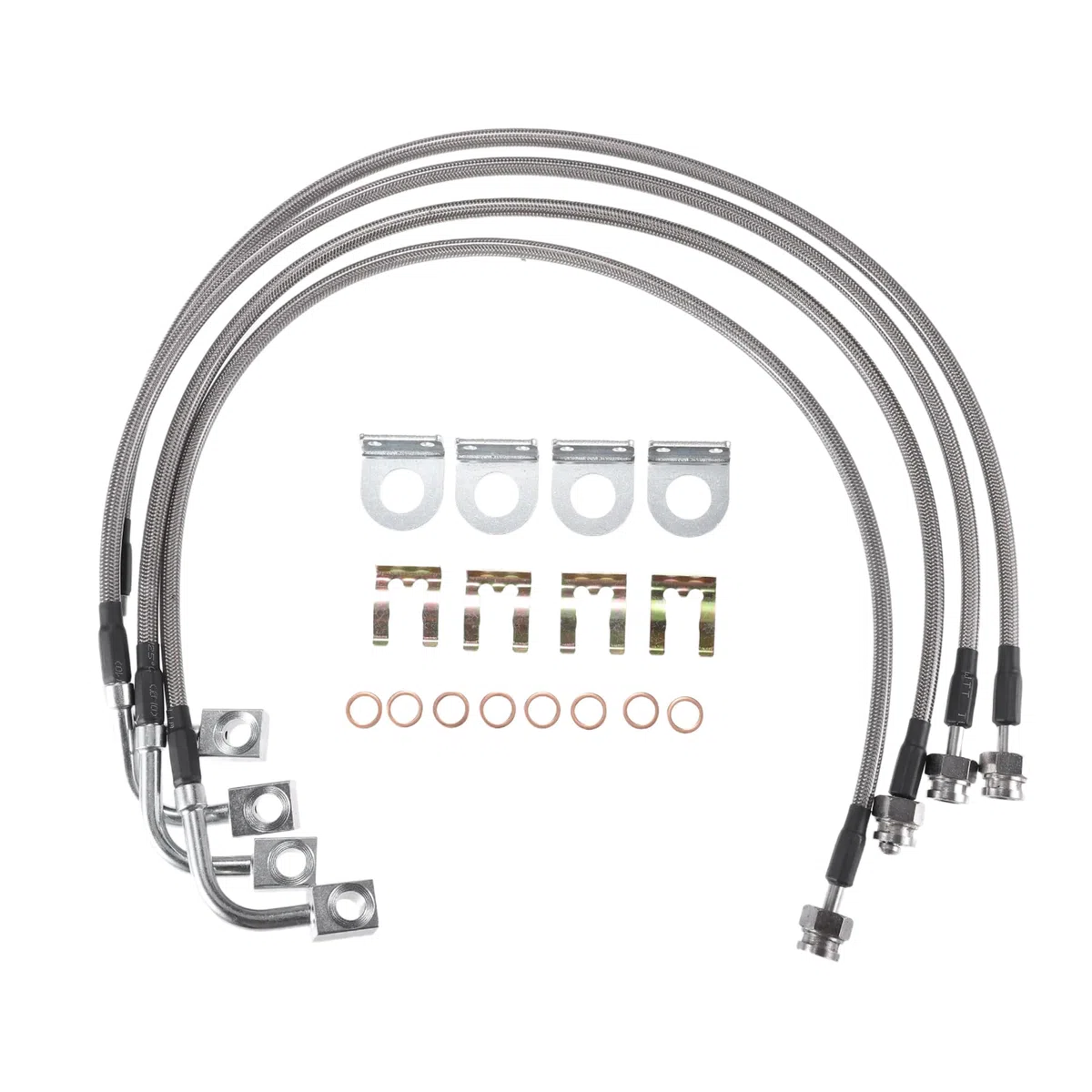 A ABSOPRO Freno Linee, per Jeep Wrangler JK 2007-2018, Inossidabile Acciaio, 1 Set