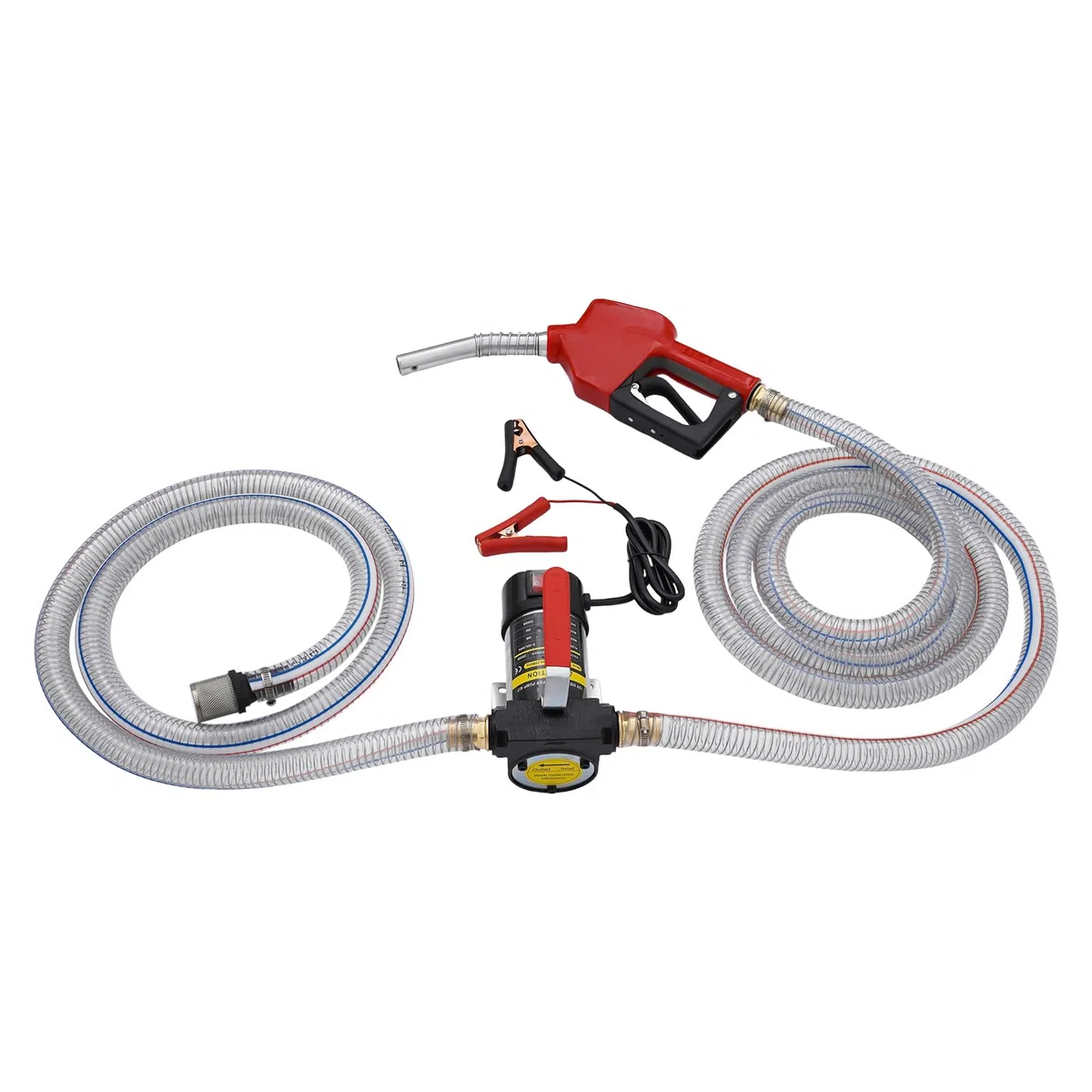 Pompa diesel, pompa per carburante 12 V, pompa per olio, pompa gasolio autoadescante con pistola di erogazione e tubo flessibile, pompa di aspirazione 3600 giri/min, per benzina, olio motore, acqua