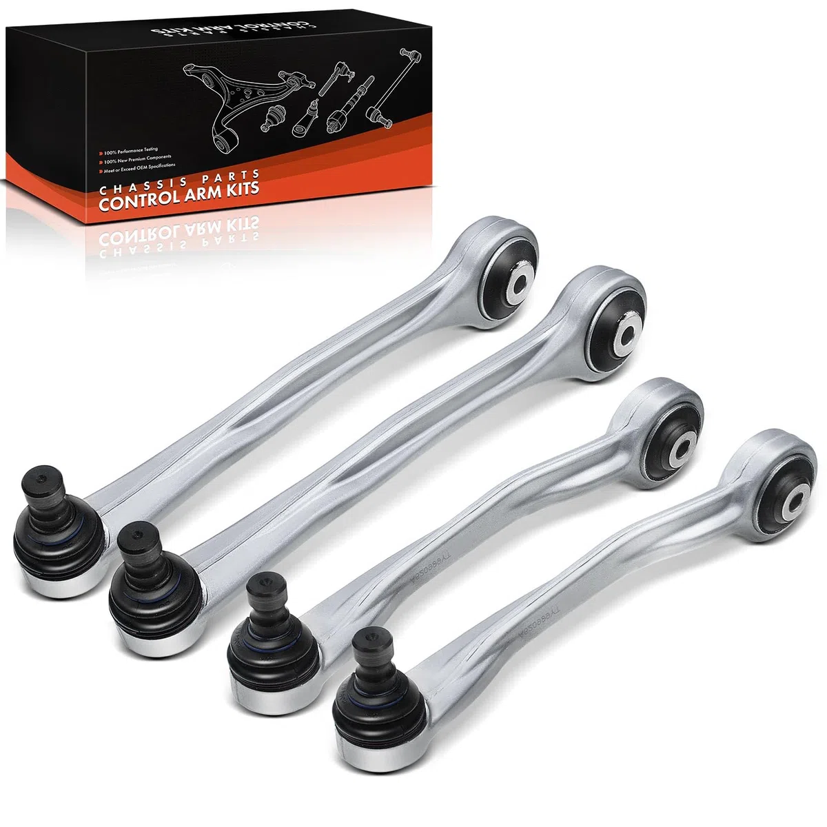 Frankberg 4x Set di bracciali Anteriore sinistro Destro Compatibile con A4 8K2 A4 Avant A5 8T3 A5 Sportback A6 4G2 4GC C7 A6 Allroad A7 Sportback Q5 8RB Replace# 8K0407509A
