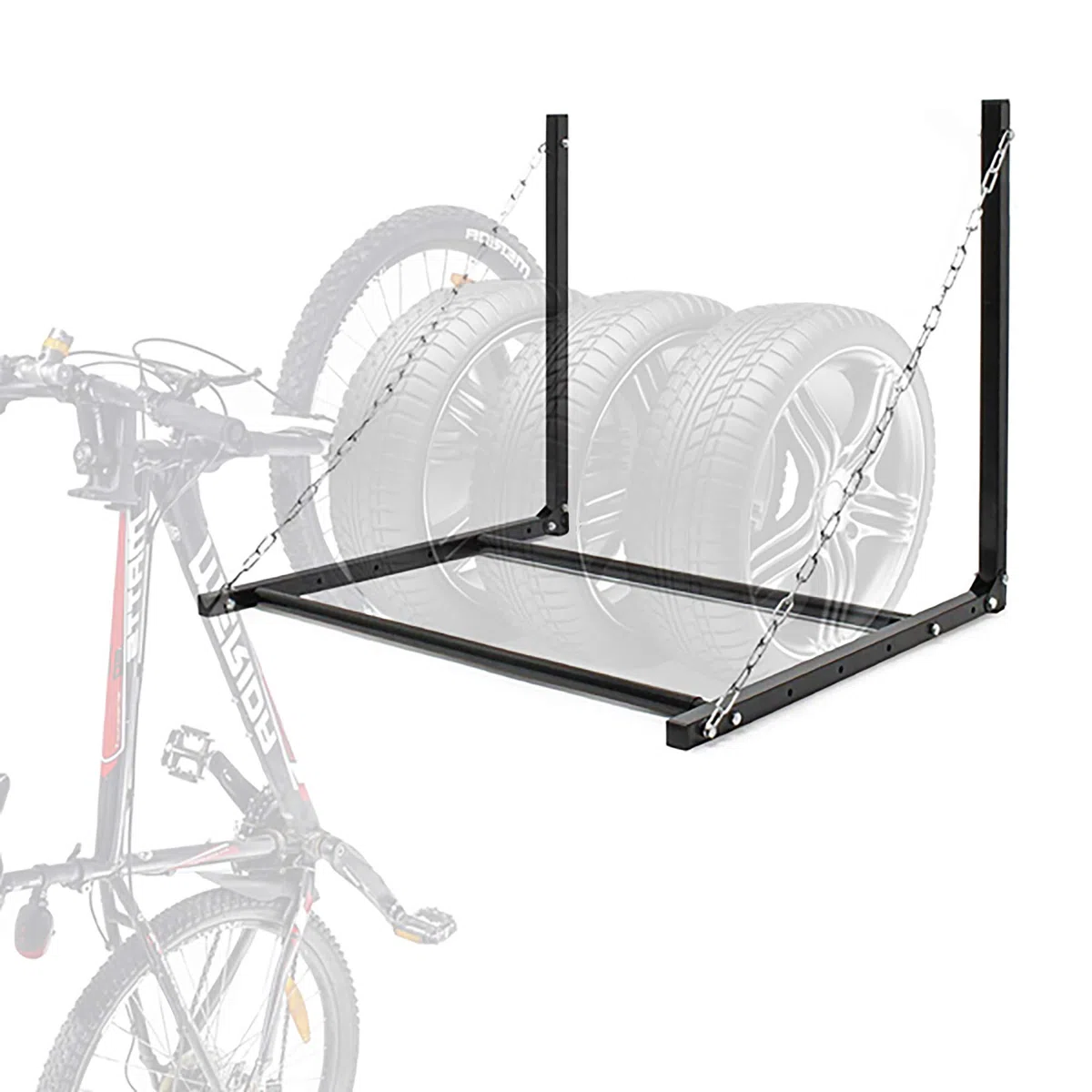 Supporto Porta GOMME Pneumatico Auto Macchina Garage da Parete Muro SCAFFALE