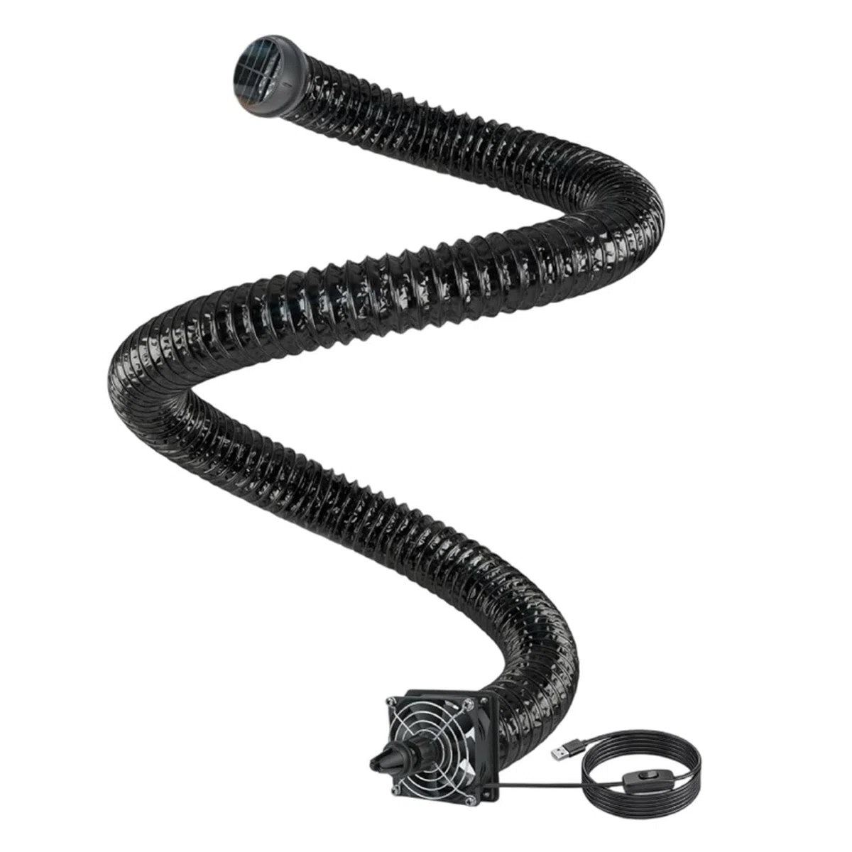 Tubo Condizionatore Portatile, 3 M Prolunga Per Uscita Aria Condizionata Auto, Per Sedile Posteriore, Con Ventilatore USB A Flusso D'aria, Resistente Al Calore, Per Berline, Pick-up, Furgoni, Camper