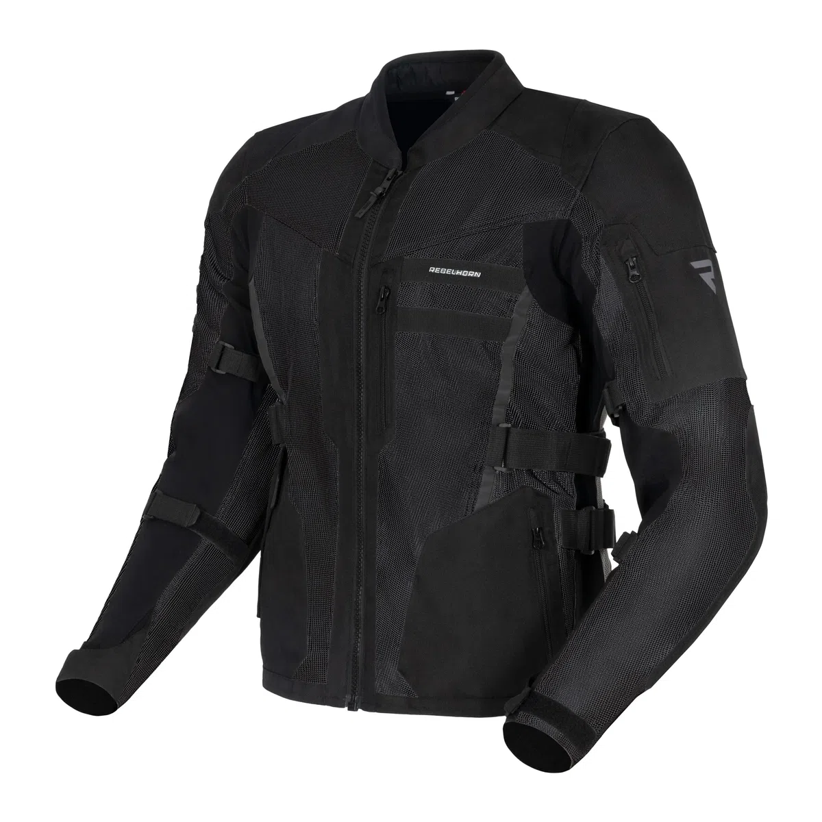 REBELHORN Scandal II Giacca da Moto Uomo | Tessile | Protezioni gomiti e spalle | Grandi inserti in rete | Cuciture doppie e triple | Elementi riflettenti | Taglie fino a 10XL