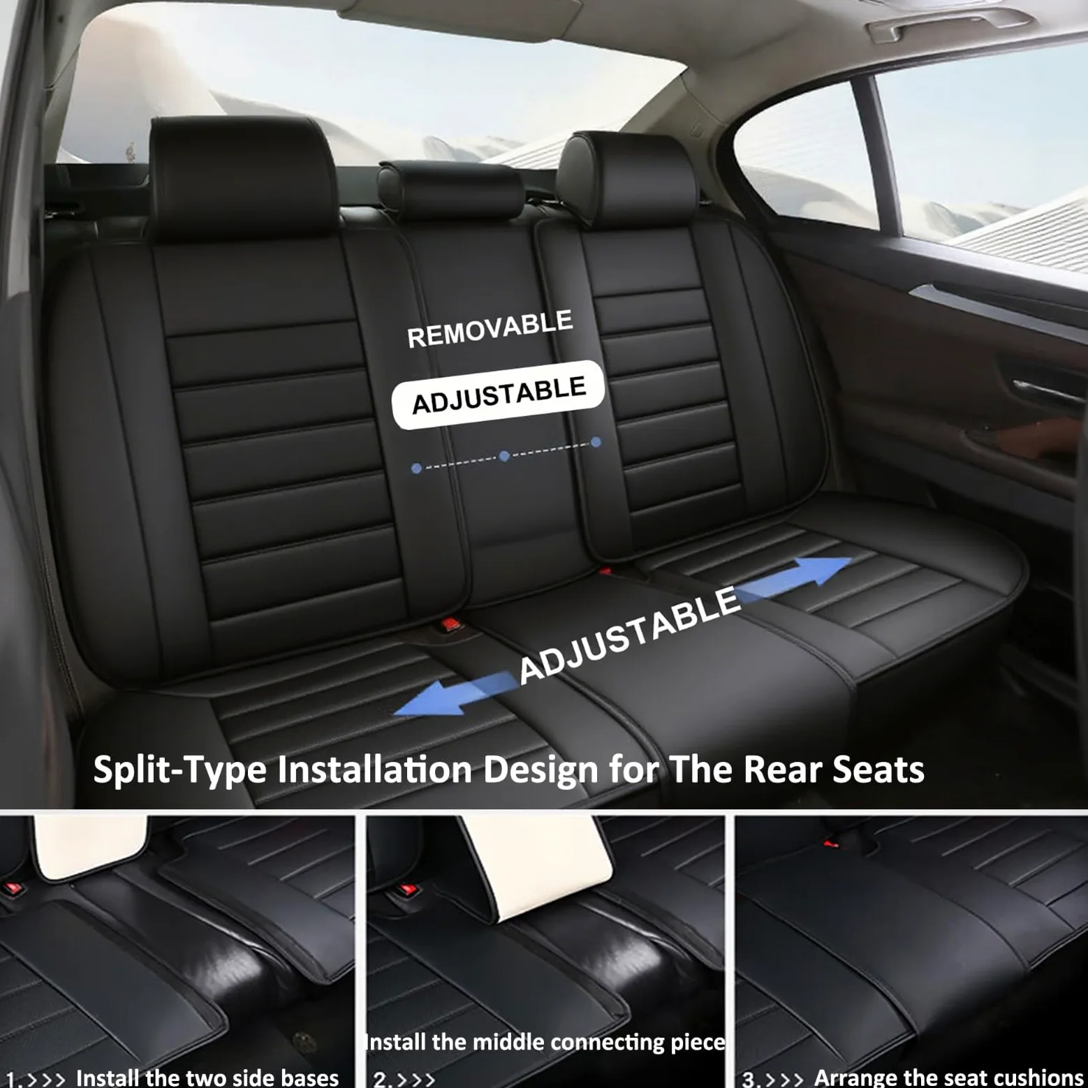 FIENZA Coprisedili per Dacia Duster 2026 5 Posti Universali Auto Accessori,Similpelle Impermeabile Copri Sedili Auto Traspirante Anti-graffio,Compatibili Airbag Laterali,Facile Installazione(Marrone)